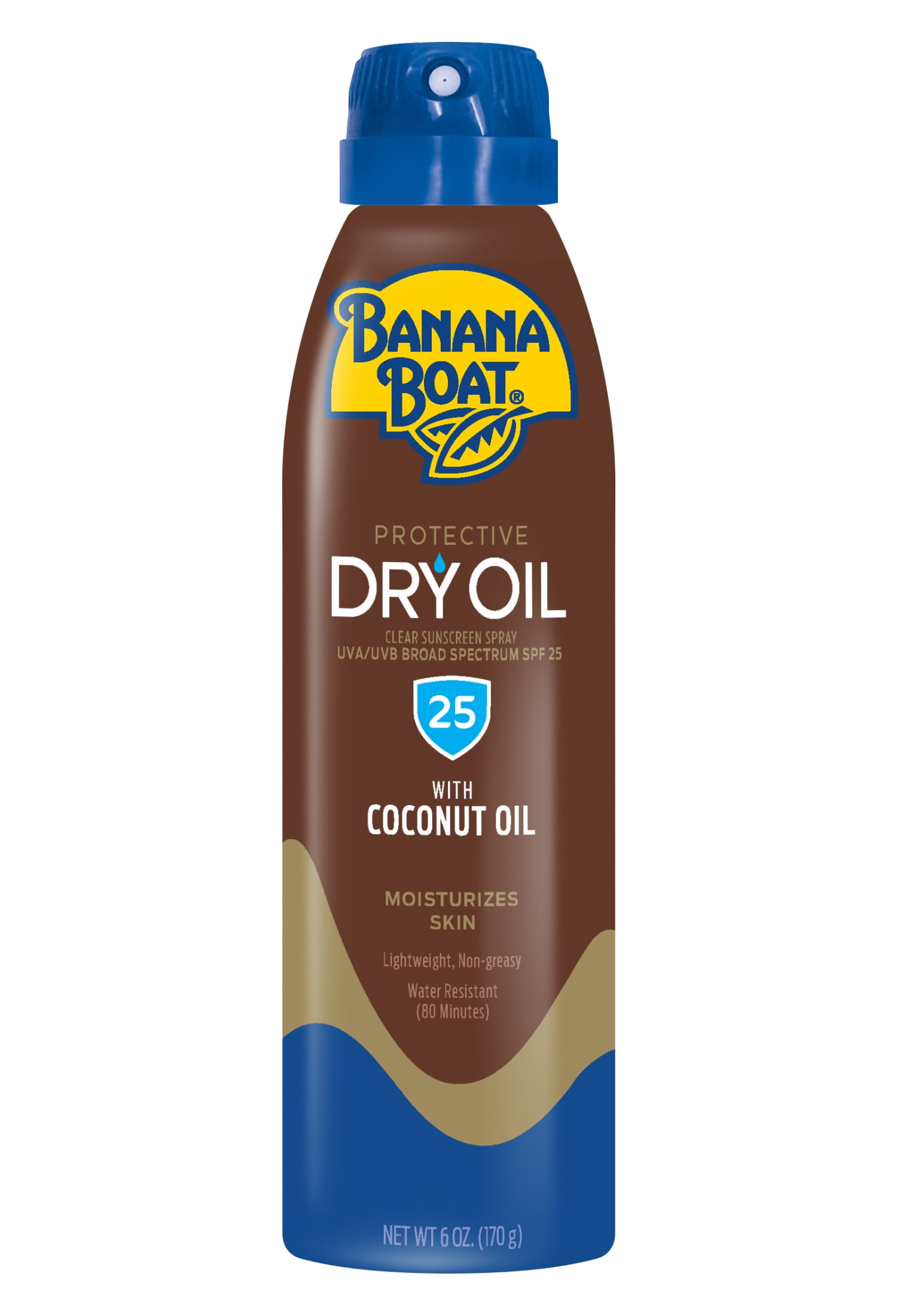 Banana Boat Protective Dry Oil Sunscreen Spray SPF 25 (Clear, 6 oz) rfeqp