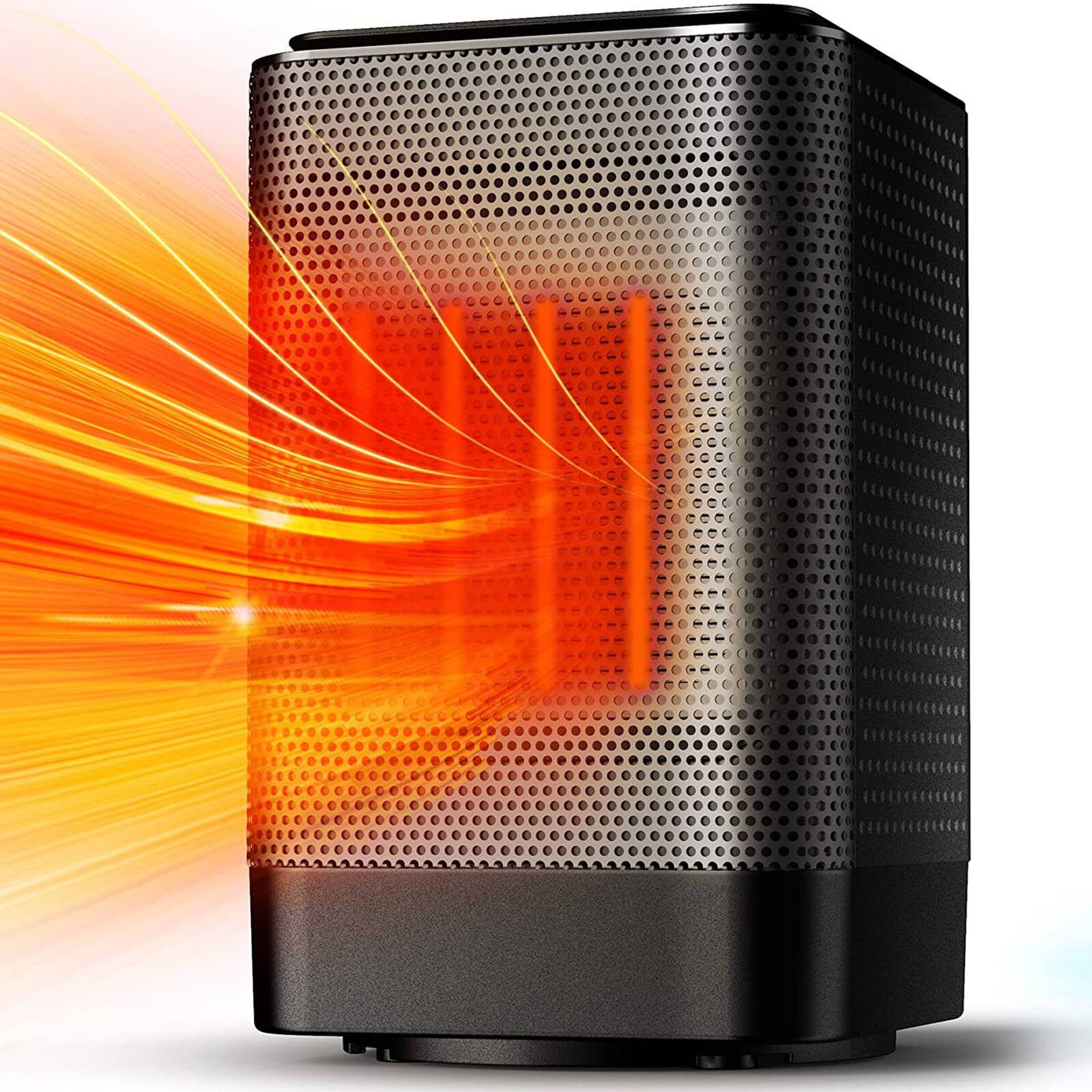 ALROCKET Portable Electric Space Heater with 70° Oscillation and Adjustable Heat Settings (Black) gyss0