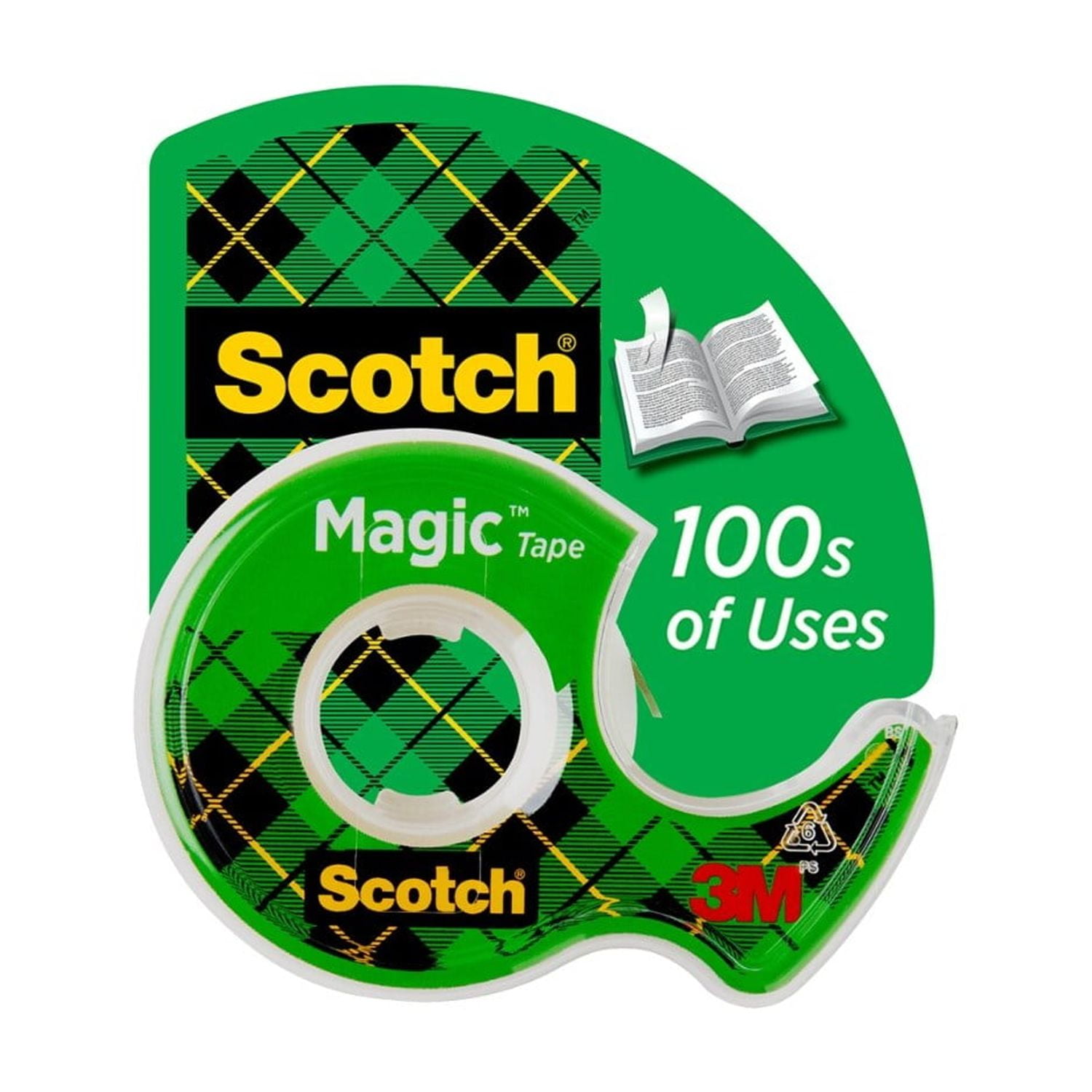 Scotch Magic Tape, Invisible Matte Finish Adhesive for Office and School (Clear, 0.75 in. x 500 in., 1 Dispenser) ejpv6