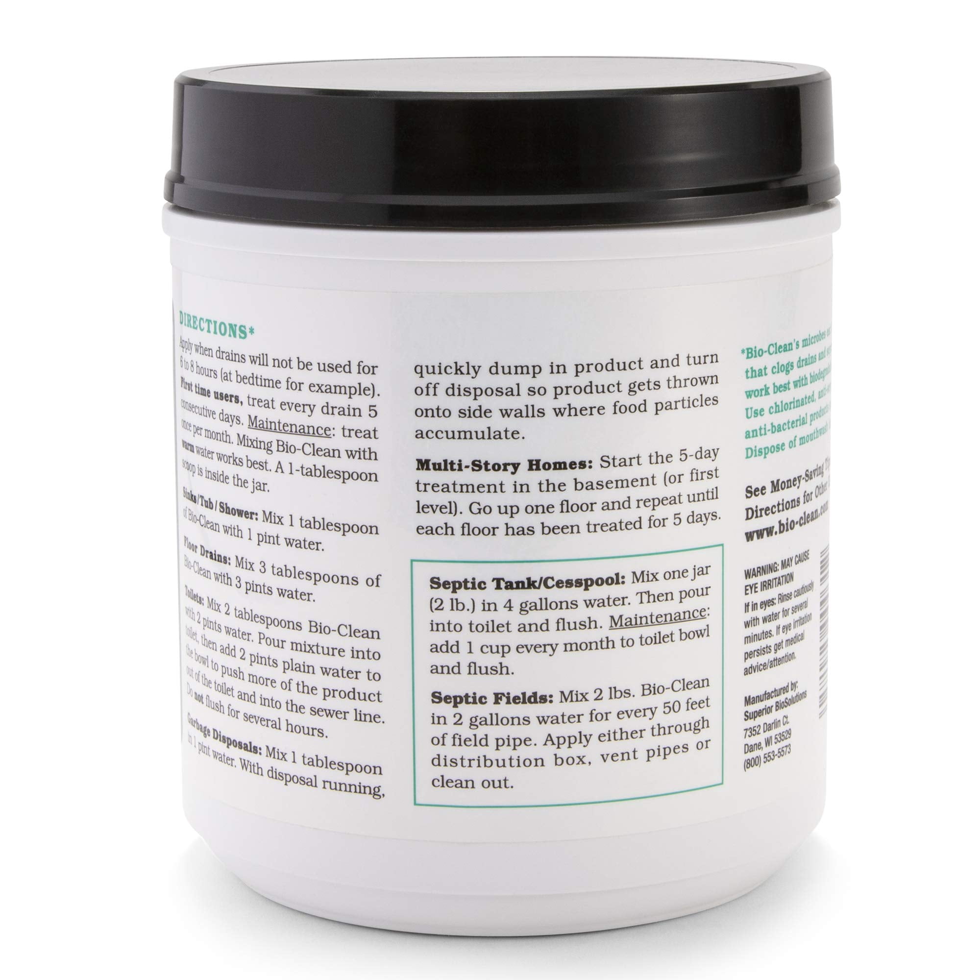 Bio-Clean Drain and Septic System Treatment (Natural Enzyme Cleaner, 32 oz) ug7wb