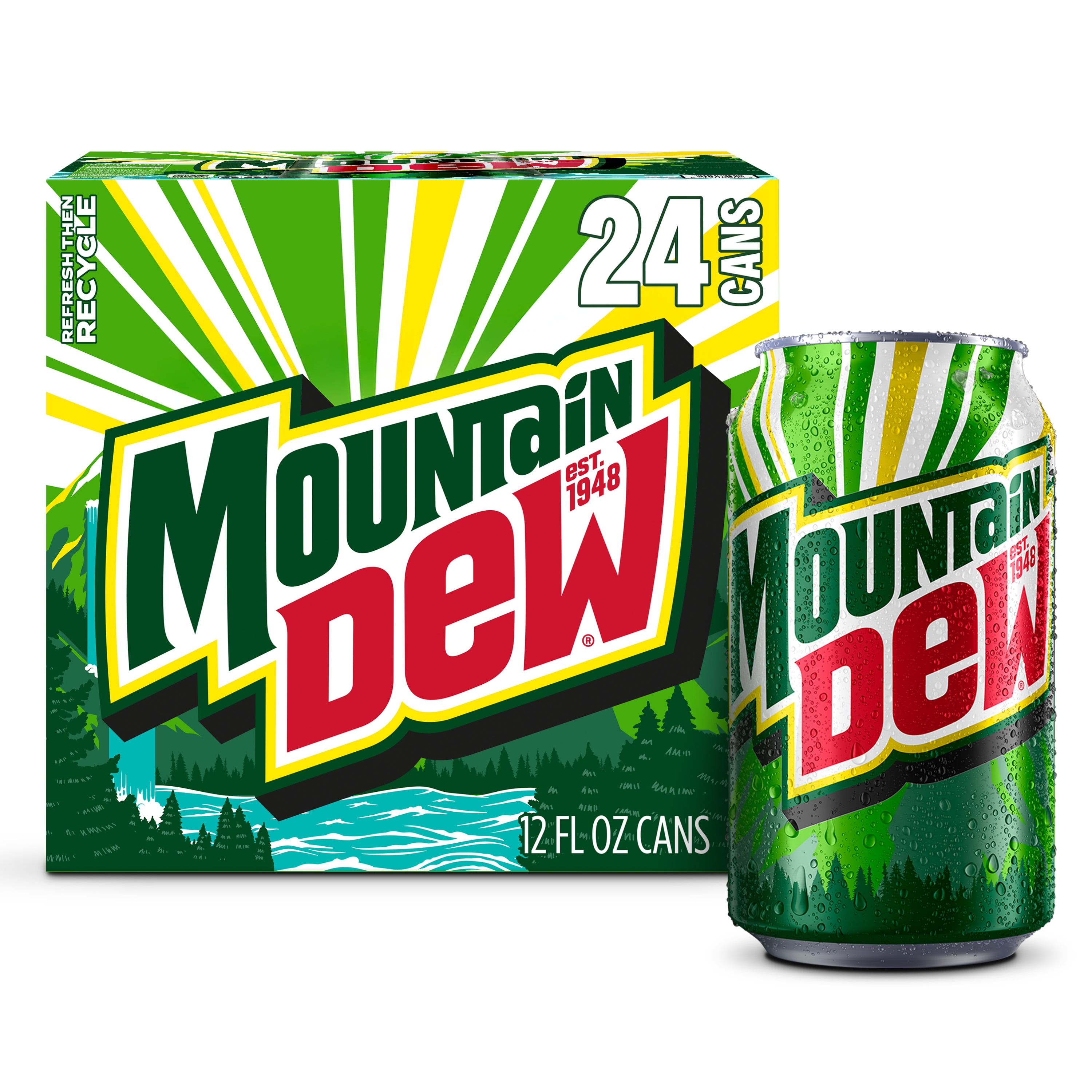 Mountain Dew Citrus Soda (Original Flavor, 24 Pack, 12 fl oz) 36qss