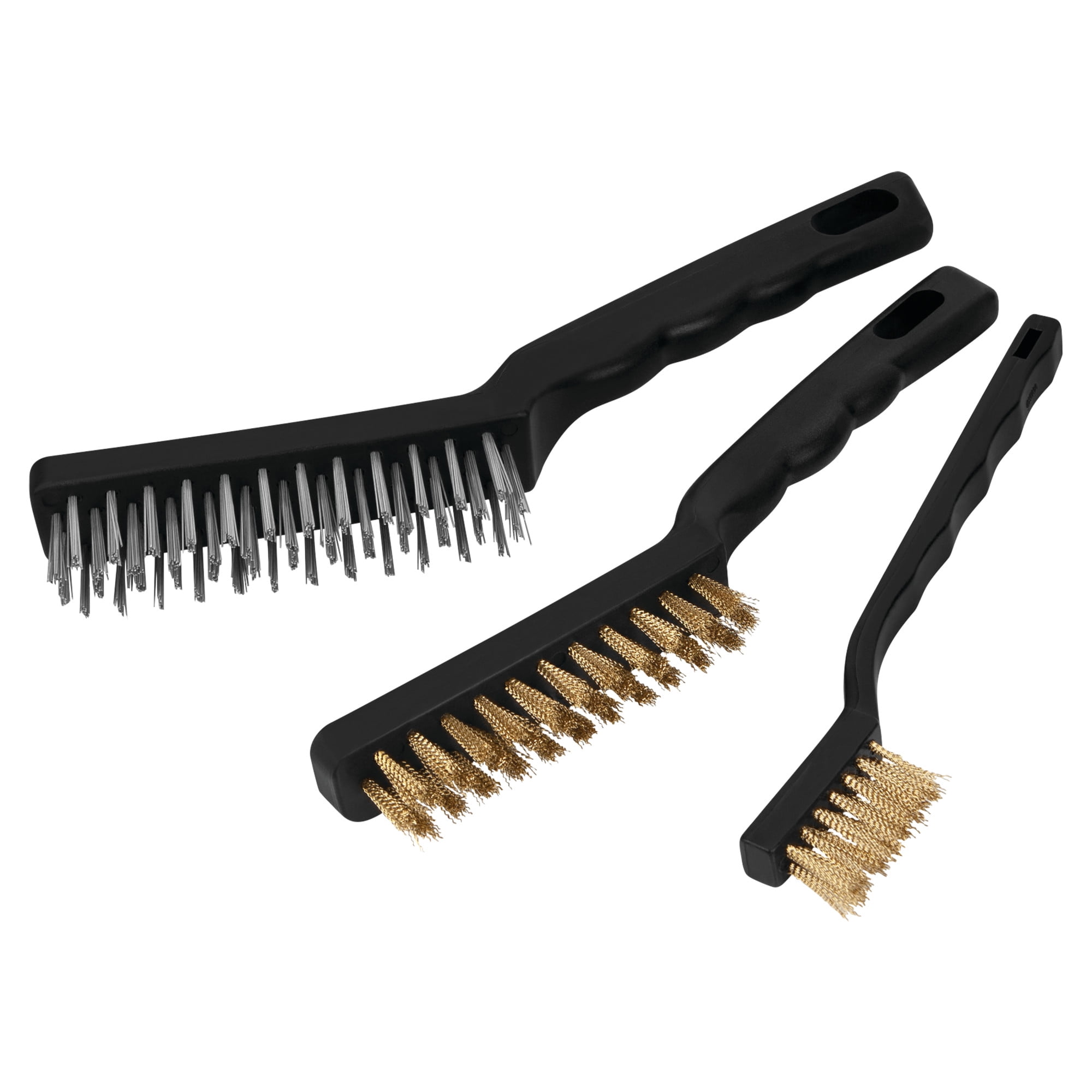 Performance Tool W1149 Wire Brush Set Heavy-Duty Cleaning Tool (Black, 3-Piece) ry3r8