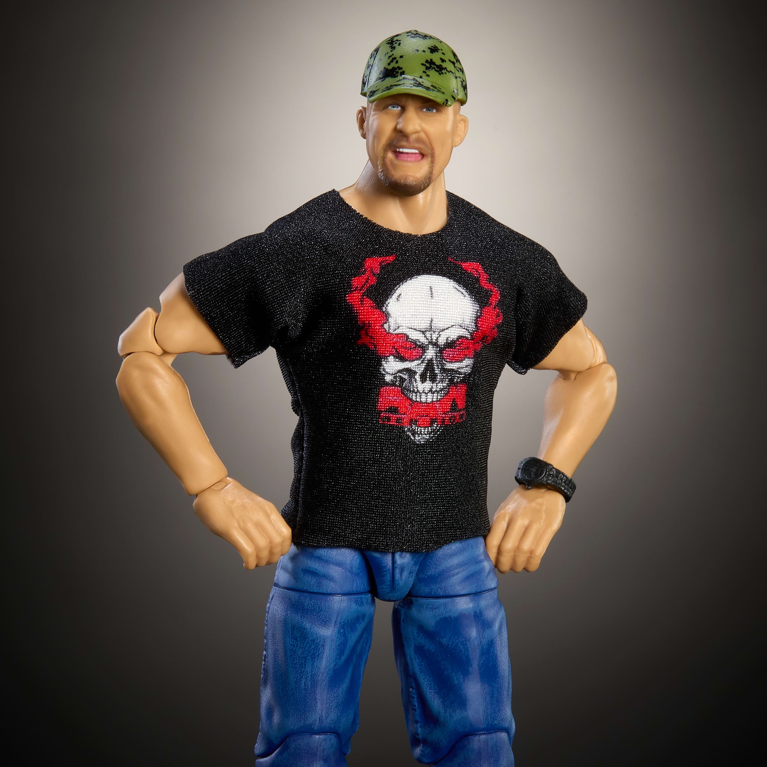 WWE Elite Top Picks Stone Cold Steve Austin Action Figure with Accessories (6 in) 0319l