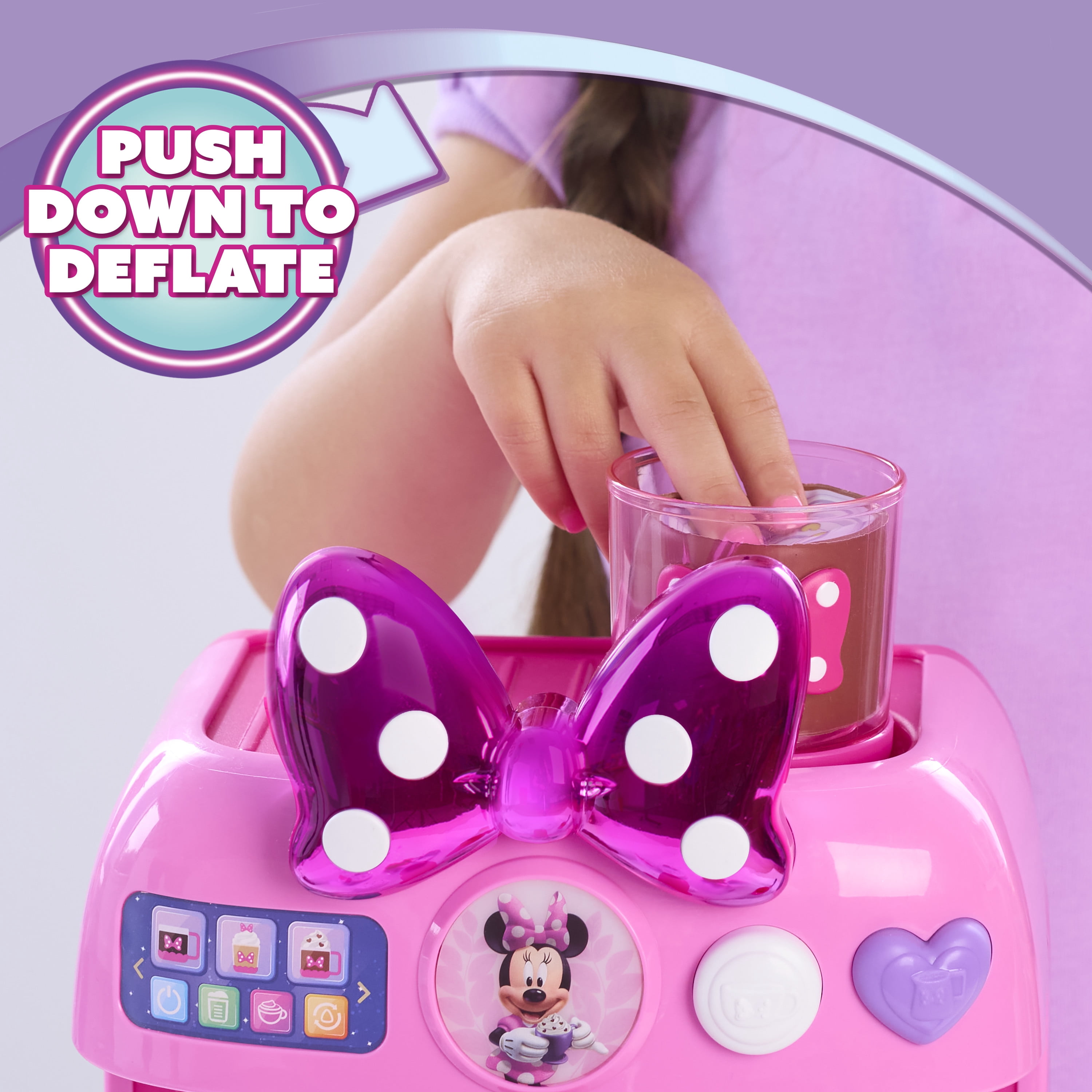 Minnie Mouse Rise & Shine Bowrista Play Espresso Machine Set (Pink, 10 in) molez