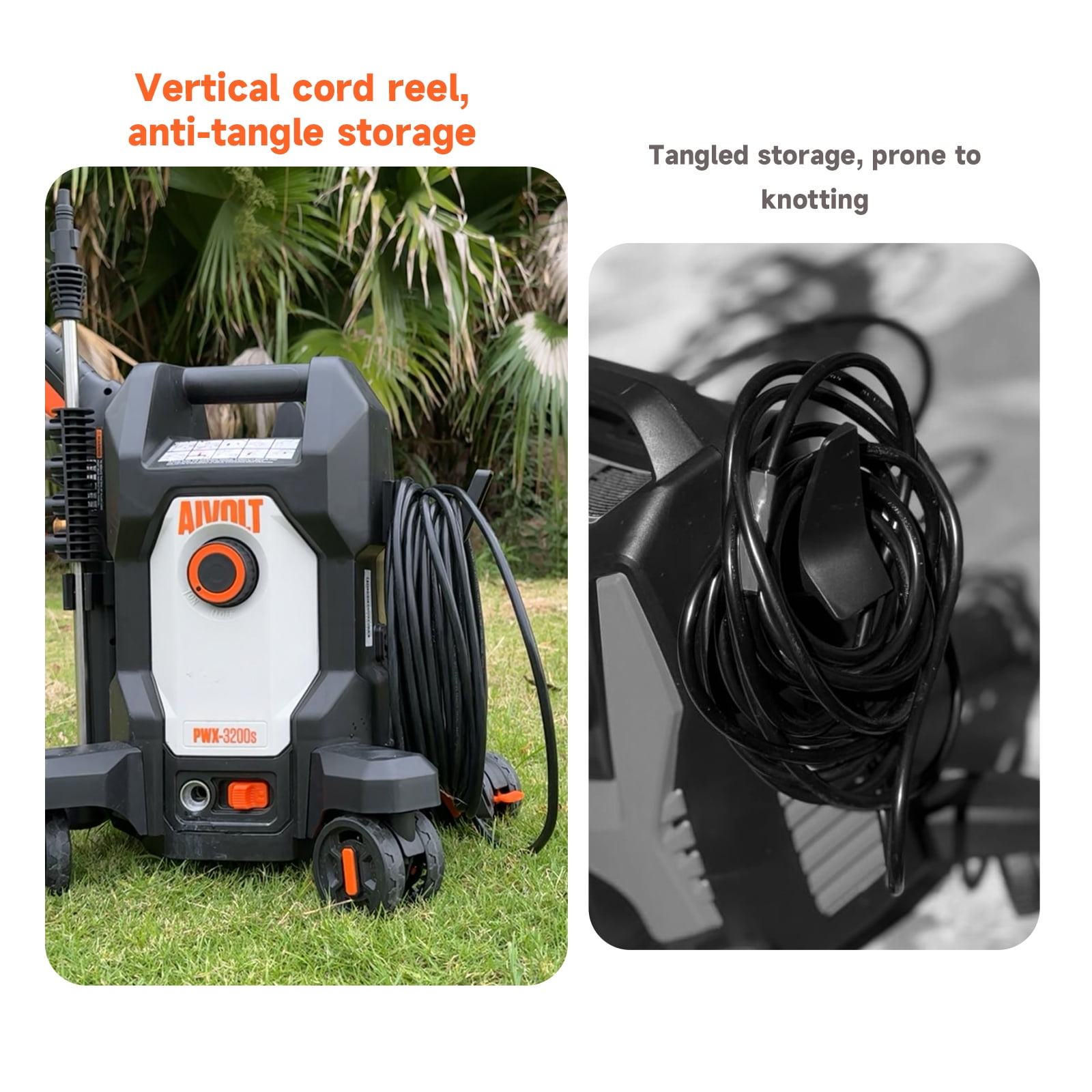 AIVOLT Electric Pressure Washer, High-Pressure Power Washer for Driveways and Patios (4800 PSI, 1.76 GPM, 18.7 lb) 2ob4s