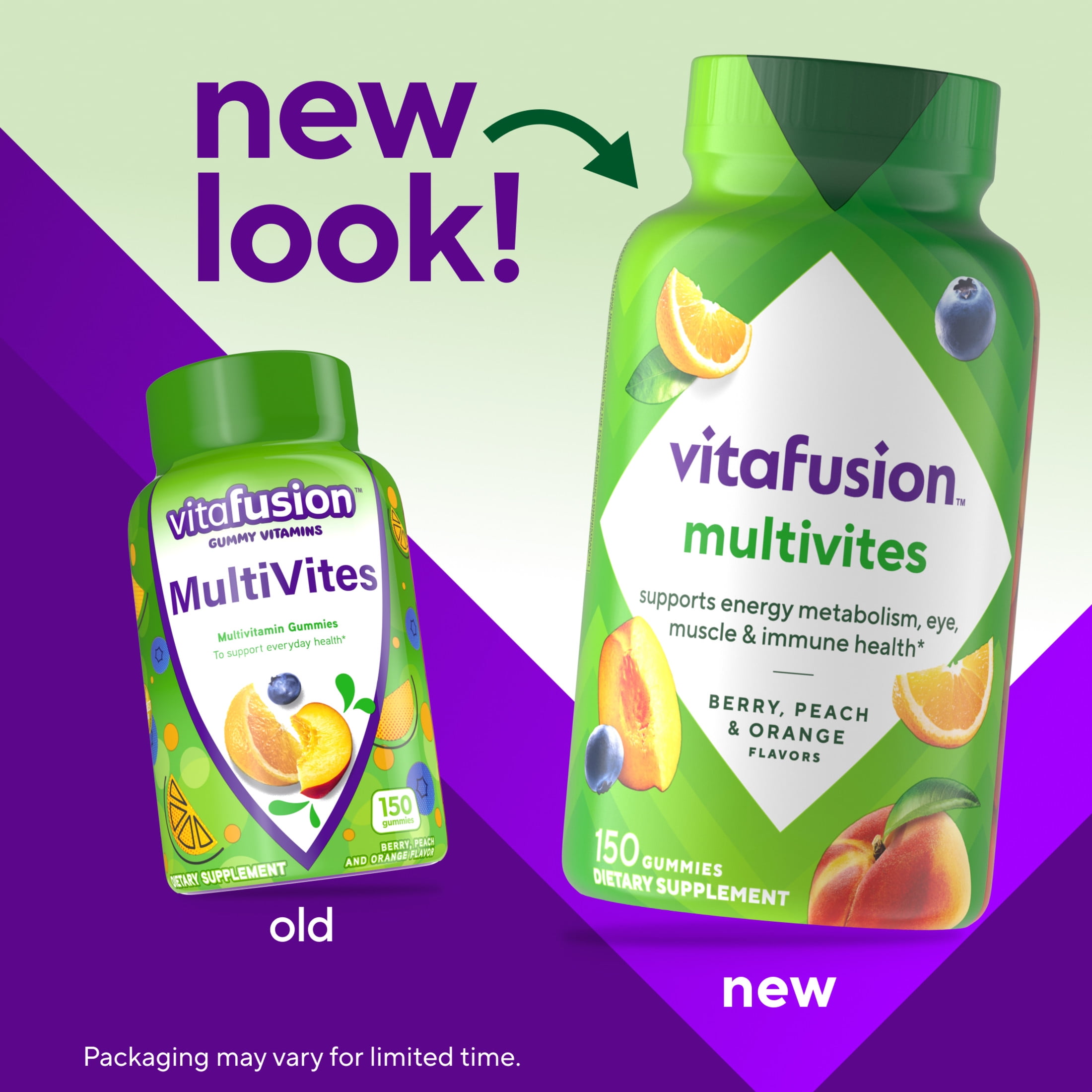 vitafusion MultiVites Gummy Multivitamins for Adults, Daily Nutritional Support (Assorted Fruit, 150 Count) jelqy
