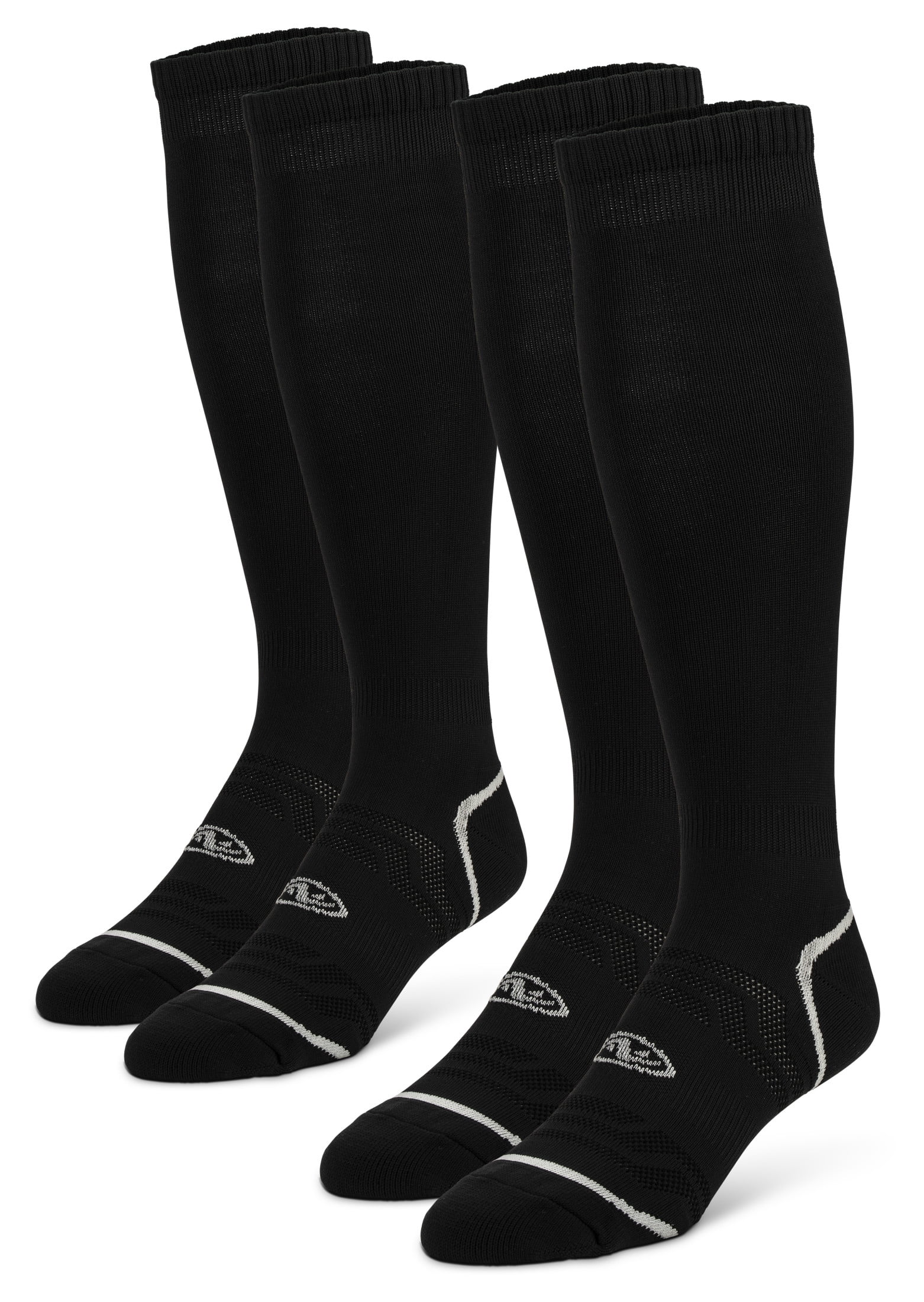 Athletic Works Soccer Socks, Cushioned Performance Athletic Gear (Black, Small Youth 10-4.5, 2 Pack) v3trp