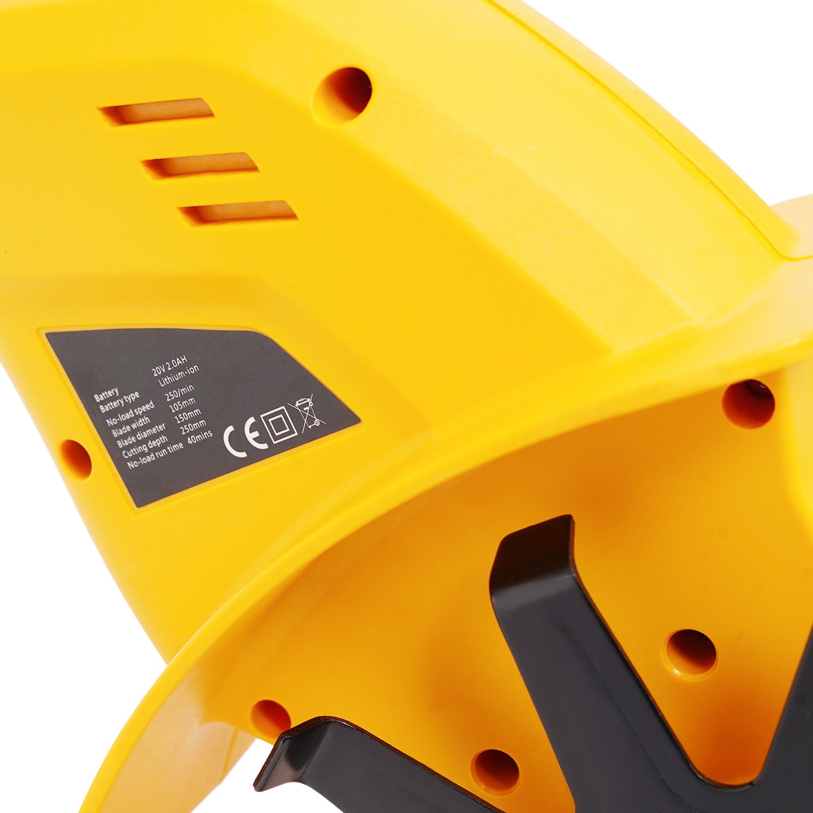 Generic Cordless Electric Tiller Cultivator, 20V Battery Powered Garden Rototiller with Adjustable Handle (Yellow, 8.38 lb) uhp6r