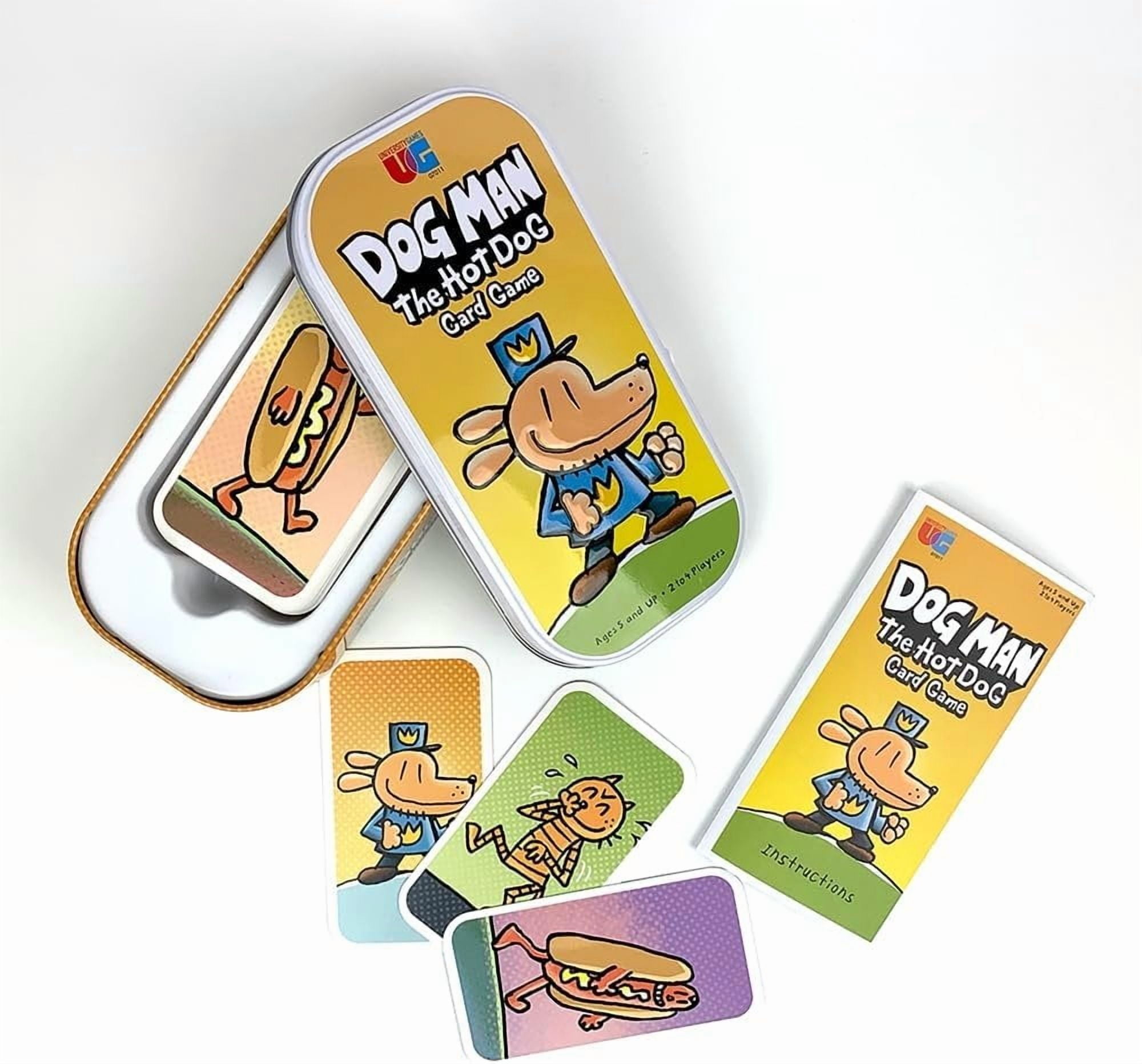 University Games Dog Man Hot Dog Card Game Fast-Paced Family Strategy (1 Tin) dsd0c