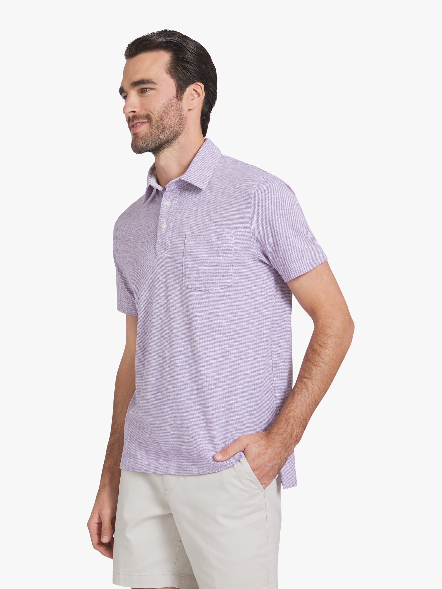 Chaps Men's Harbor Side Slub Short Sleeve Polo Shirt (Casual Work-To-Weekend Fit, S) 3yn8i