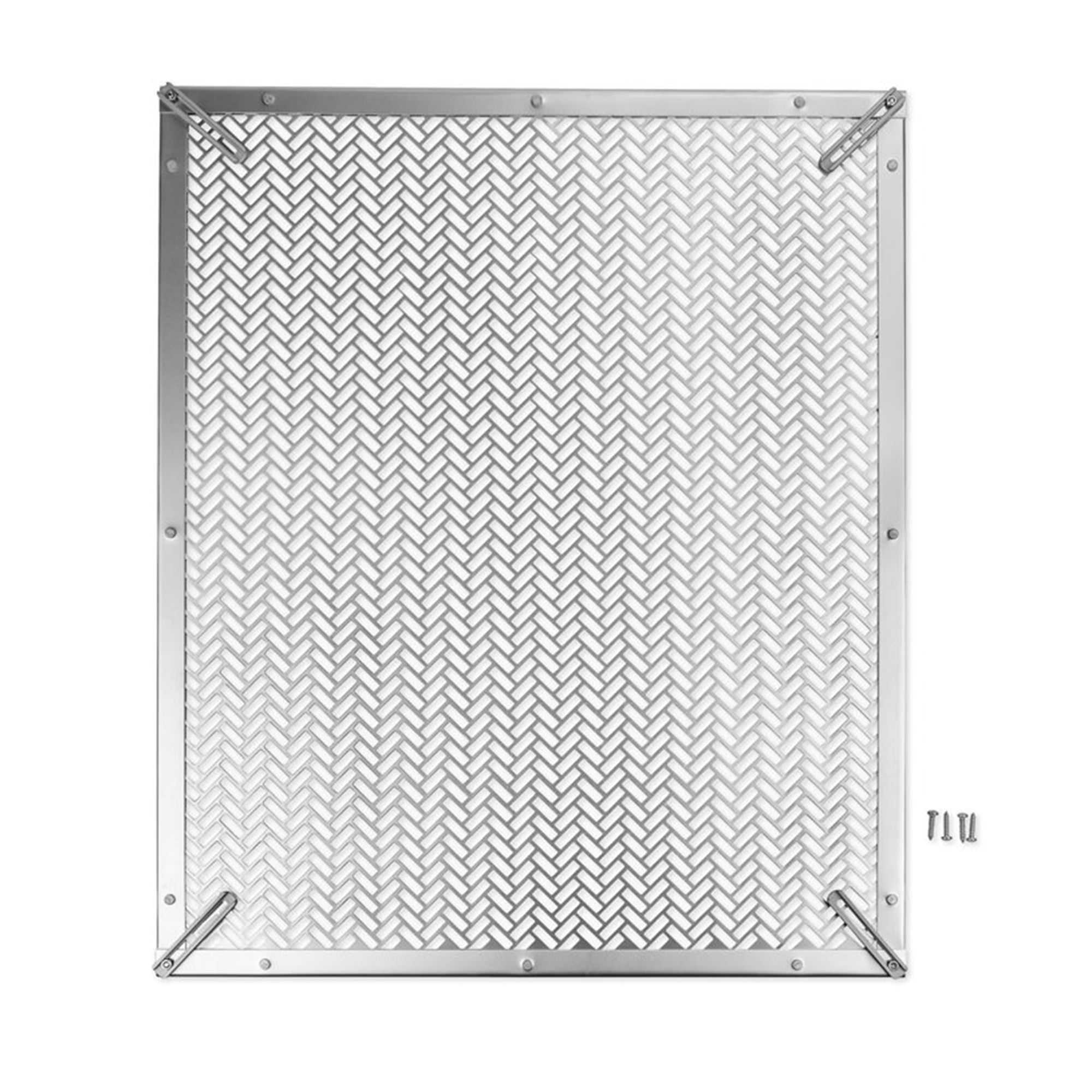 Camco Premium RV Screen Door Grille, Heavy-Duty Aluminum Protective Guard (Silver, 20 in to 29 in) e4ha3