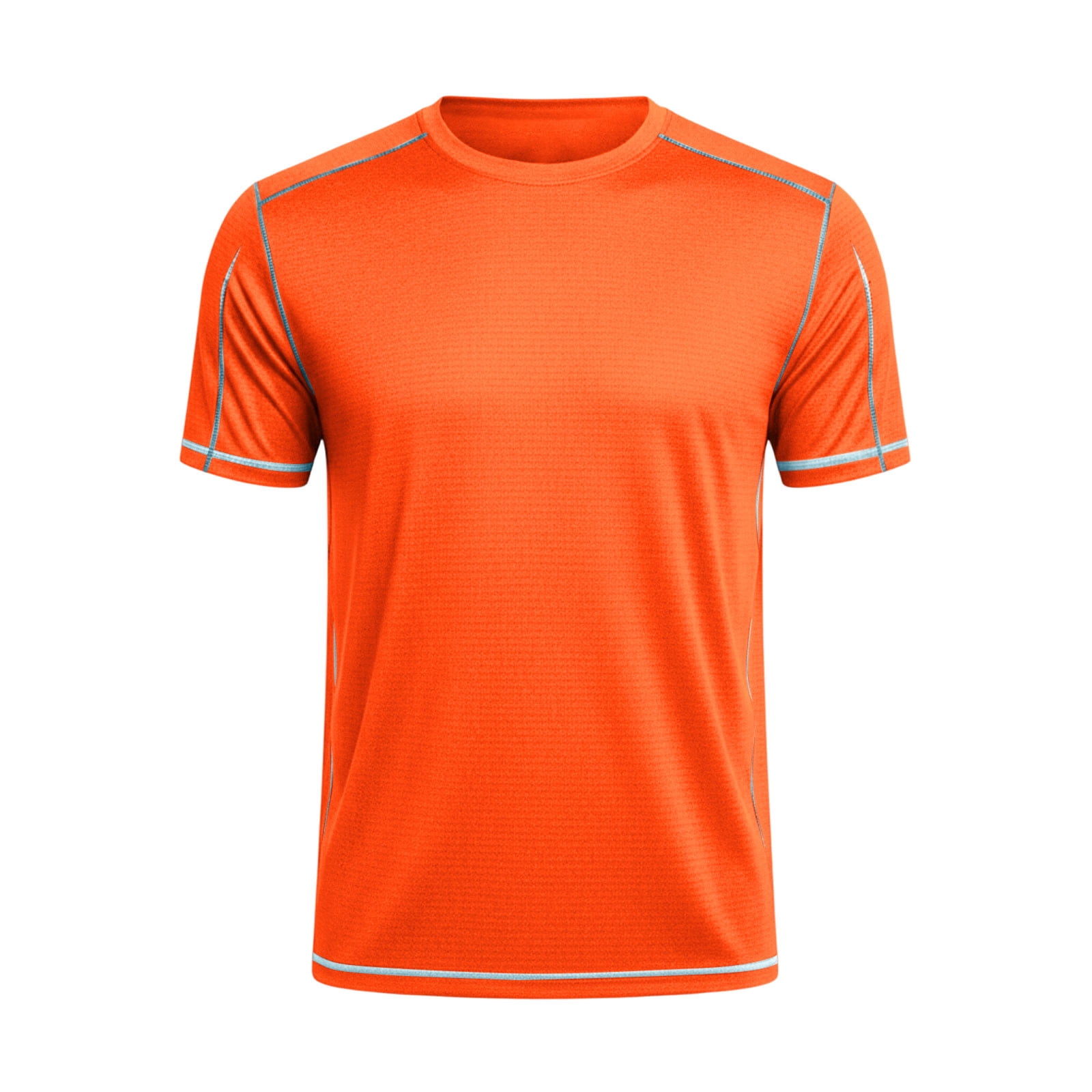 Hinvhai Men's Rash Guard Swim Shirt UPF 50+ Sun Protection Quick-Dry Athletic Top (Orange, M) ie1v5
