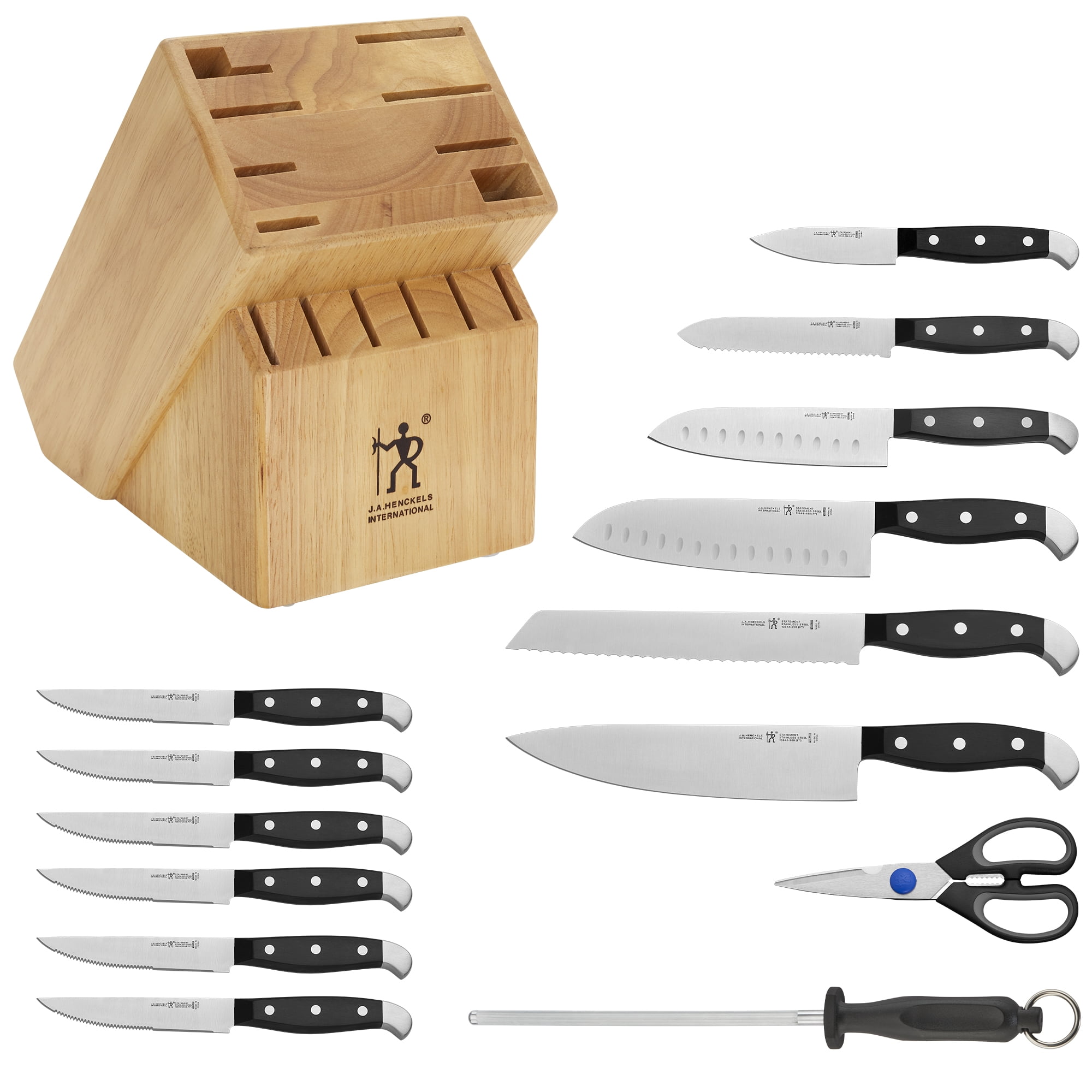 Henckels Statement Knife Block Set (15-Piece, Black) ivwa5