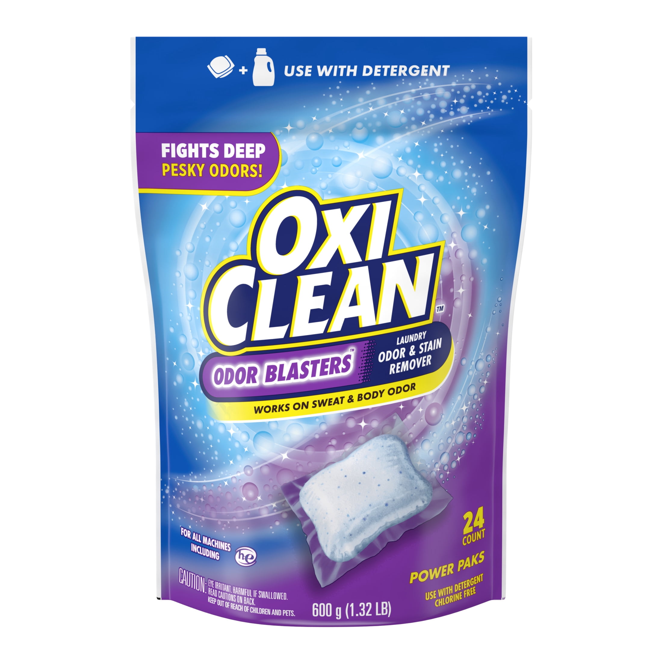 OxiClean Odor Blasters Laundry Stain Remover and Odor Eliminator Power Paks (24 Count) 3xn2p