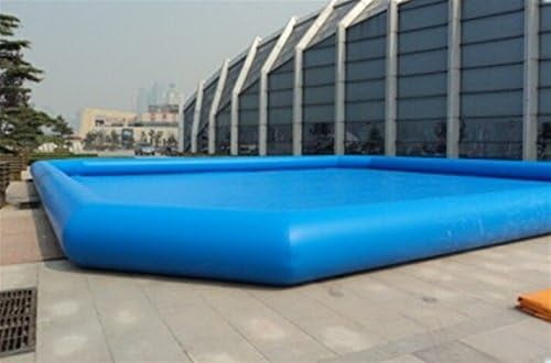 EQCOTWEA Inflatable Water Walking Pool with 110V Blower for Backyard Recreation (Blue, 23x23x1.8 ft) zu1l0
