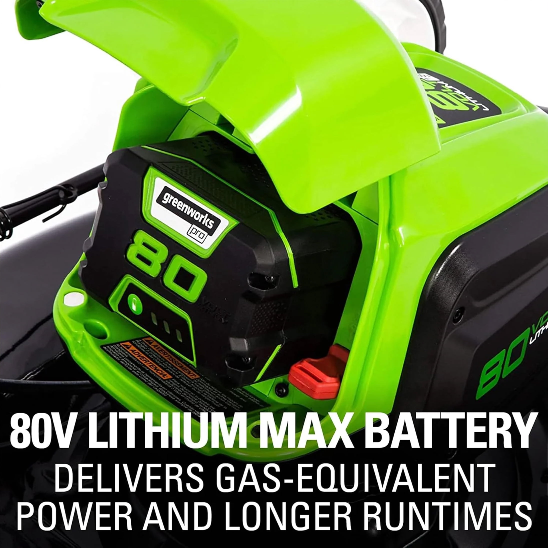 Greenworks 80V 21-inch Cordless Push Lawn Mower with Two 2.0Ah Batteries and Charger (21 in) hkh1c