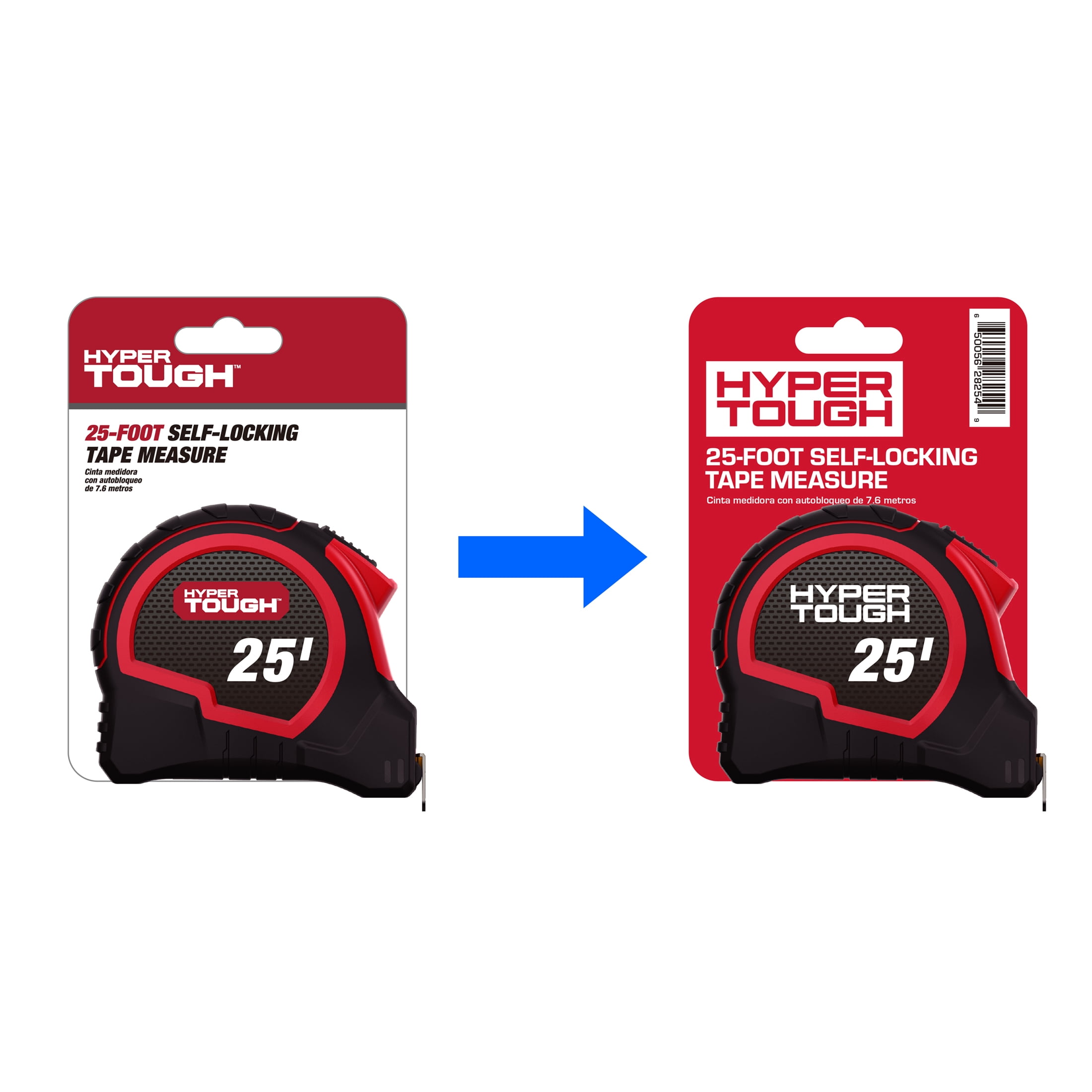 Hyper Tough Self Lock Steel Tape Measure (Yellow, 25 ft) r3ohs - Image 6