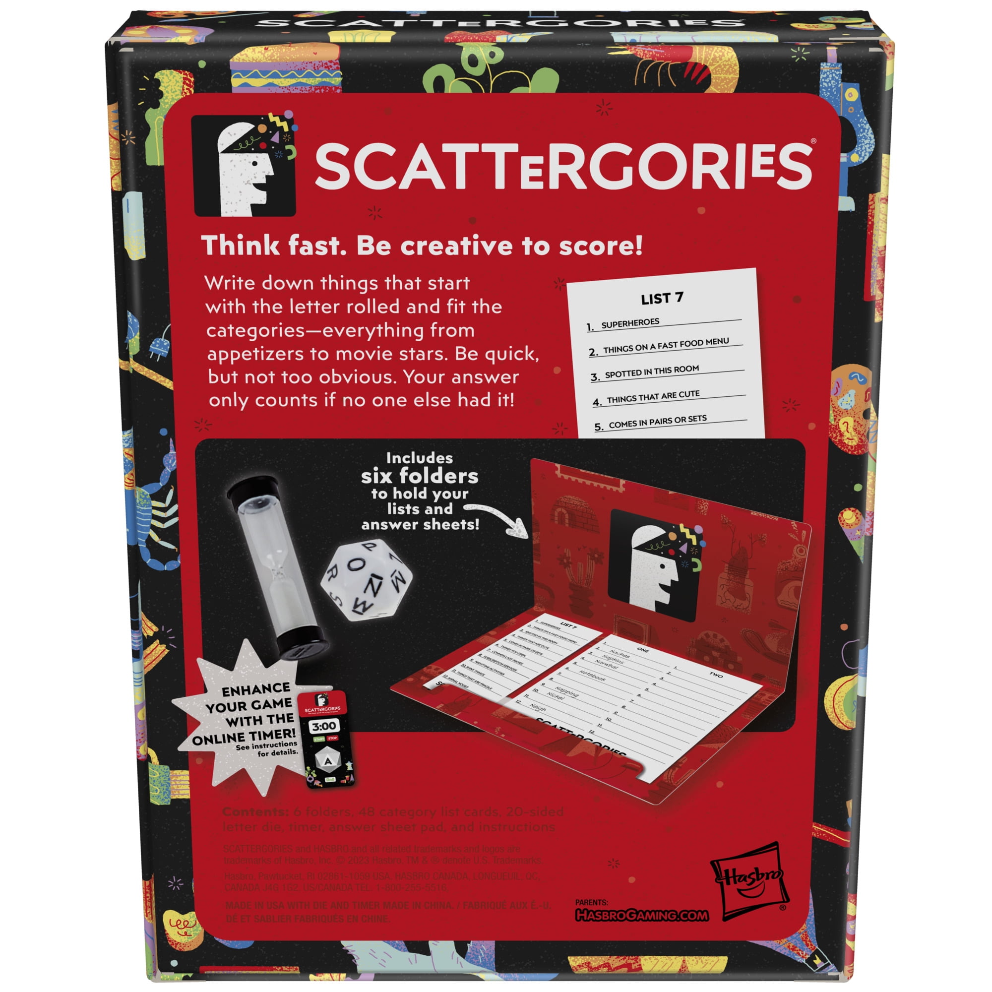 Scattergories Classic Party Game for Groups and Families (1 Game Set) rmgbh