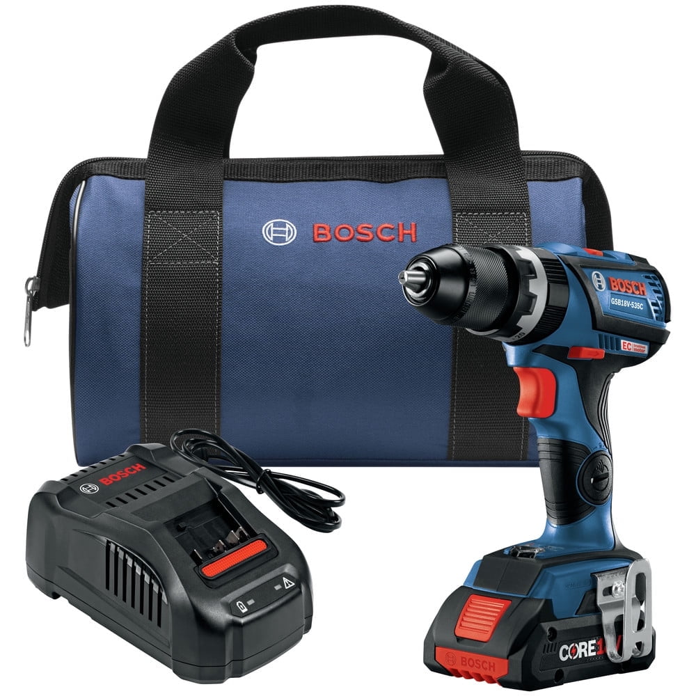 Bosch GSB18V-535CB15-RT 18V Brushless Cordless Hammer Drill Driver Kit (4 Ah Battery, 1/2 in. Chuck) (Refurbished) lprbv