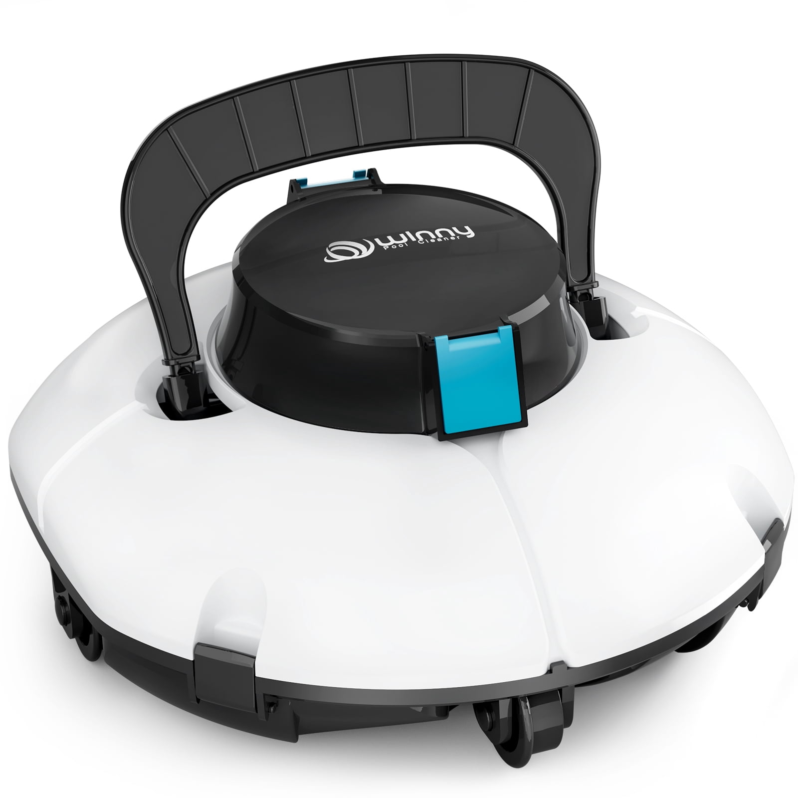 WYBOT Cordless Robotic Pool Cleaner, Automatic Pool Vacuum with Dual-Layer Filtration for Flat Above-Ground Pools (White and Blue, 645 sq.ft) zahk5