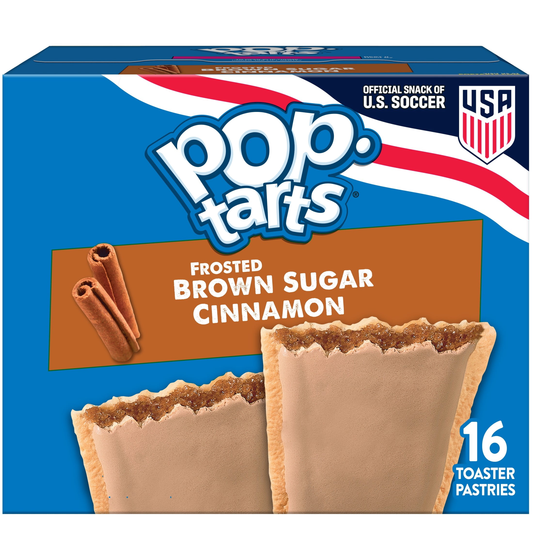 Pop-Tarts Frosted Brown Sugar Cinnamon Toaster Pastries, Ready-to-Eat Breakfast Snack (27 oz, 16 Count) auata