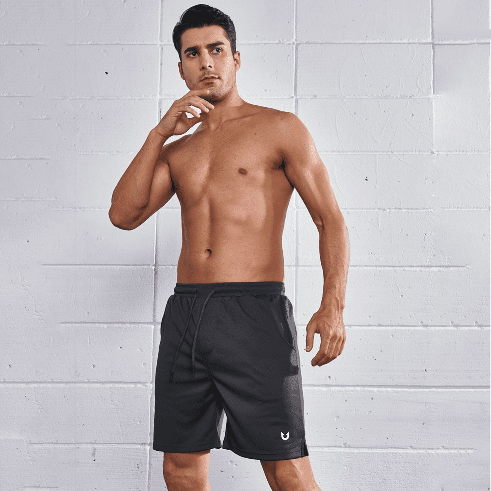 NORTHYARD Men's Athletic Basketball Shorts with Pockets Quick-Dry Workout Gym Apparel (Black, Large) kb8b7