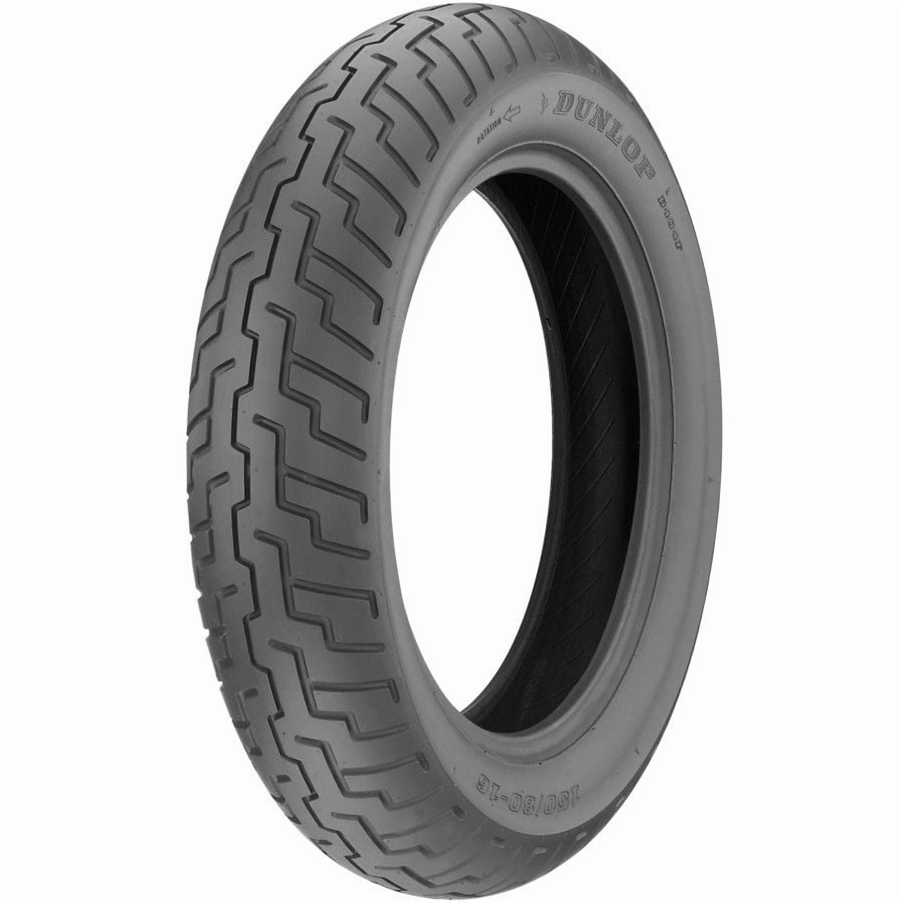 Dunlop D404 Front Motorcycle Tire (Blackwall, 130/90-16) oprz3