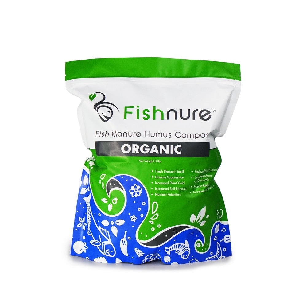 Fishnure Organic Compost Fertilizer for Indoor and Outdoor Plants (8 lb) px1yy