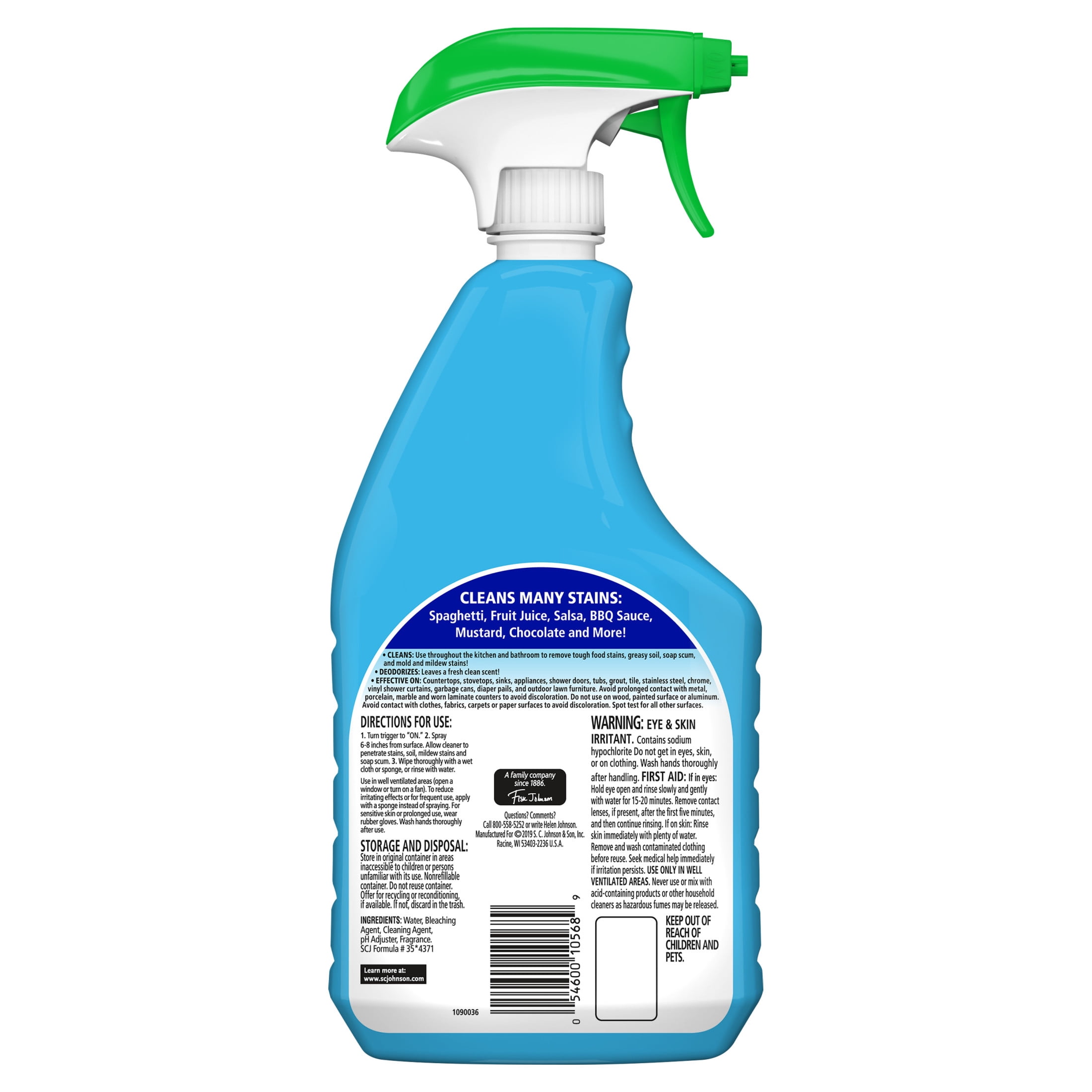 Fantastik All-Purpose Cleaner with Bleach, Heavy-Duty Multi-Surface Disinfectant (32 fl oz) fqr5b