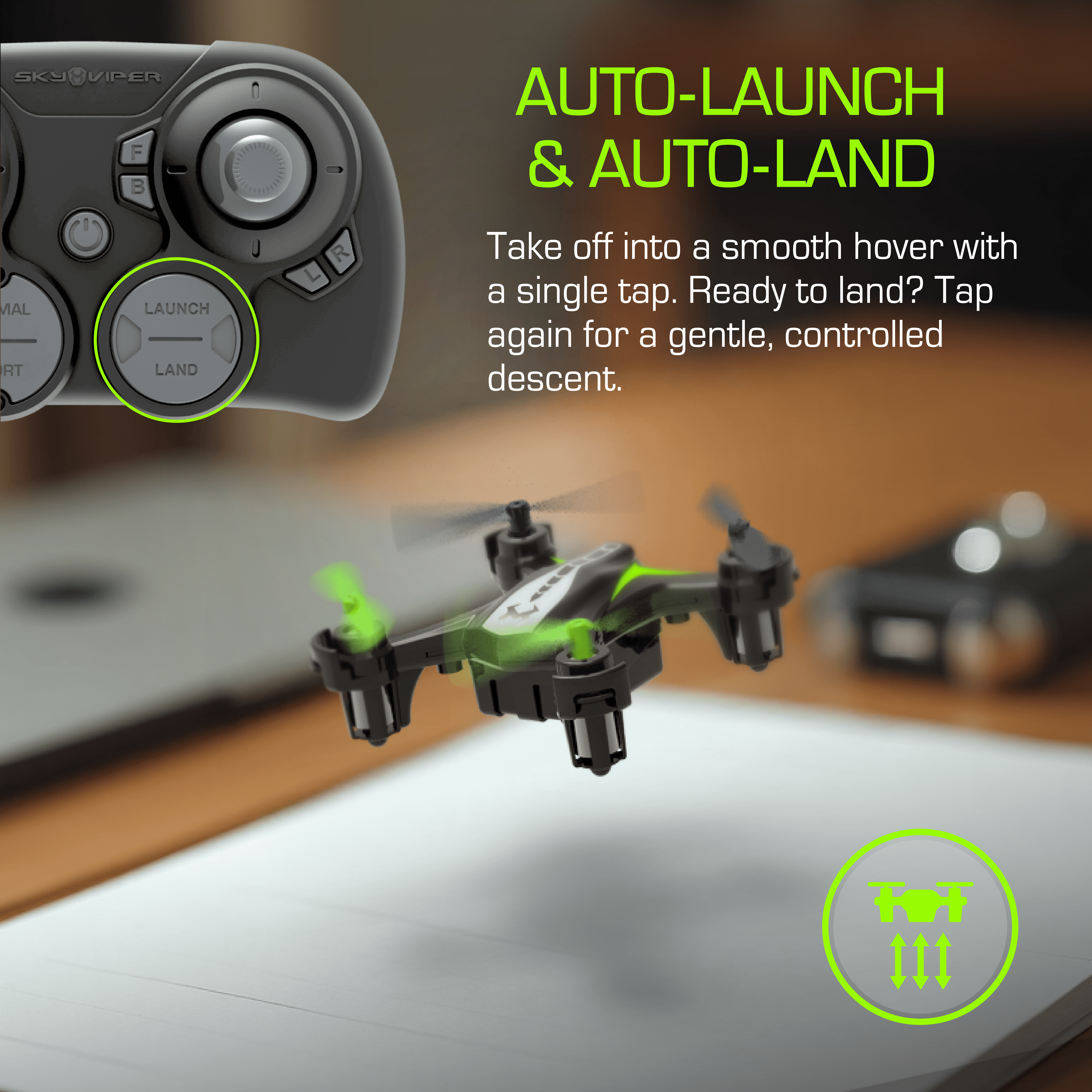 Sky Viper Dash Nano Drone with Auto-Flight Stabilization and Stunt Mode (Black, 1 Pack) mvcdk