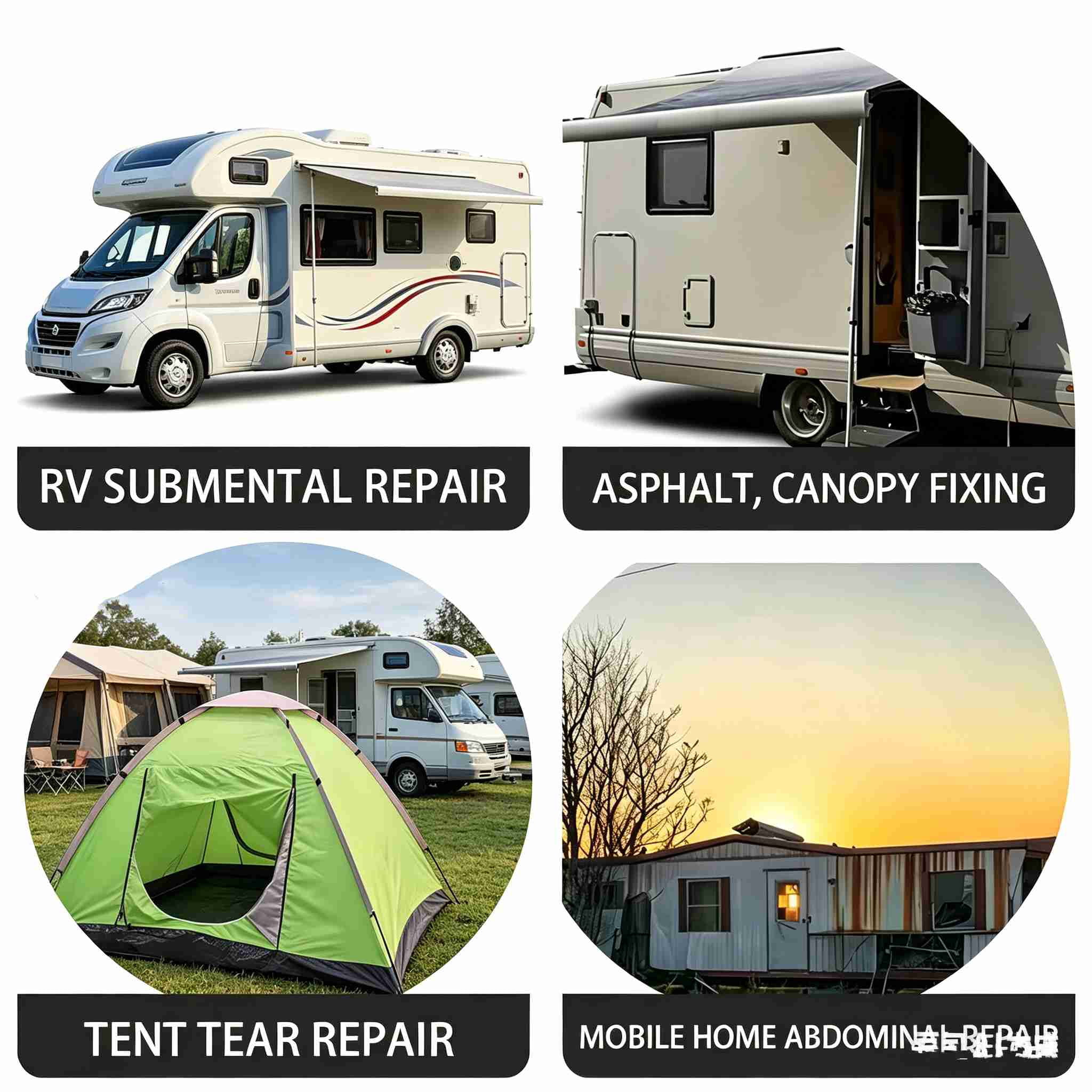 MODANU RV Underbelly Repair Tape, Heavy-Duty Waterproof Fabric Sealing Patch for Camper and Travel Trailer (Black, 4 in x 19.69 ft) t937b