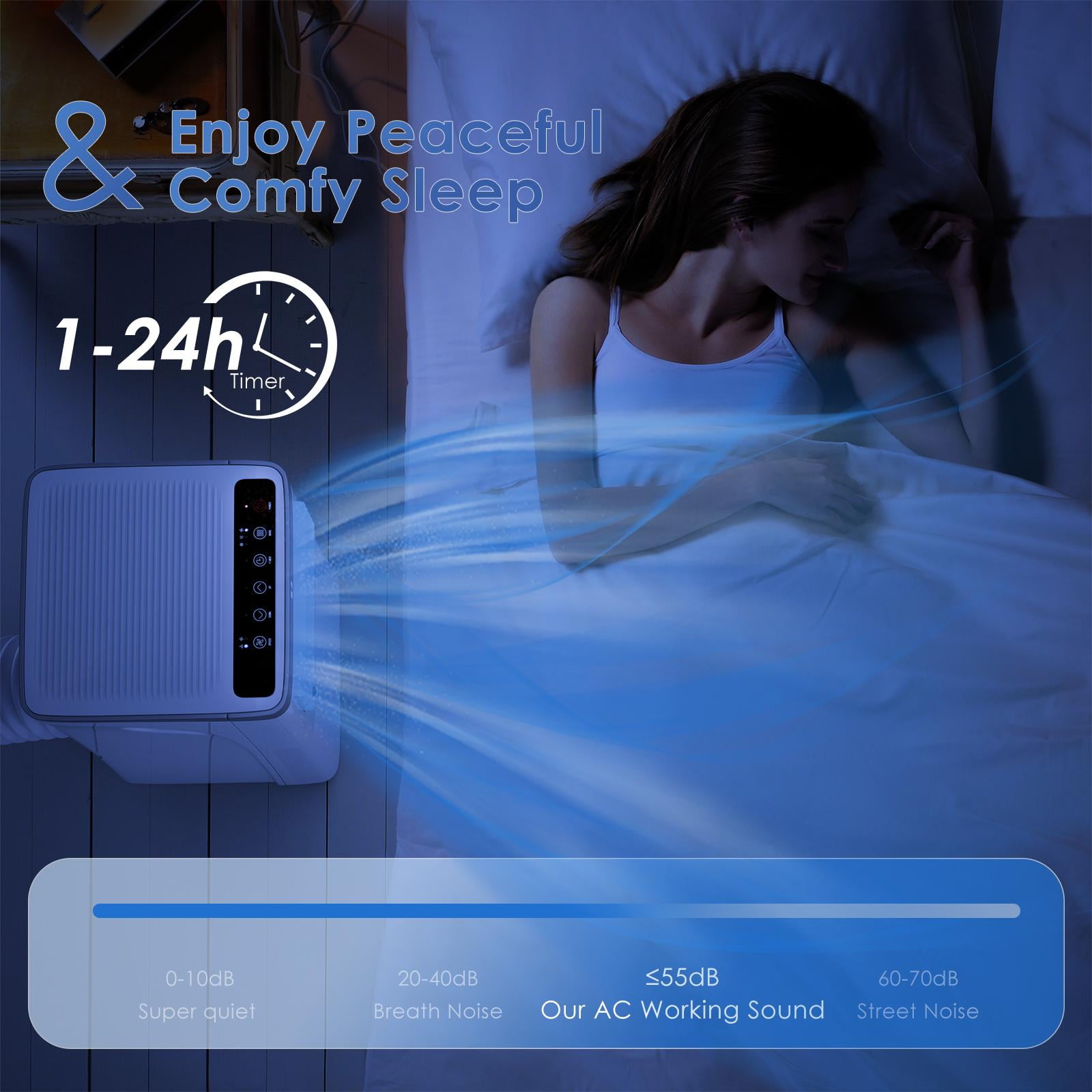 Giantex Portable Air Conditioner 3-in-1 Cooling Fan and Dehumidifier with Remote Control and Window Kit (White, 8000 BTU) q74ry