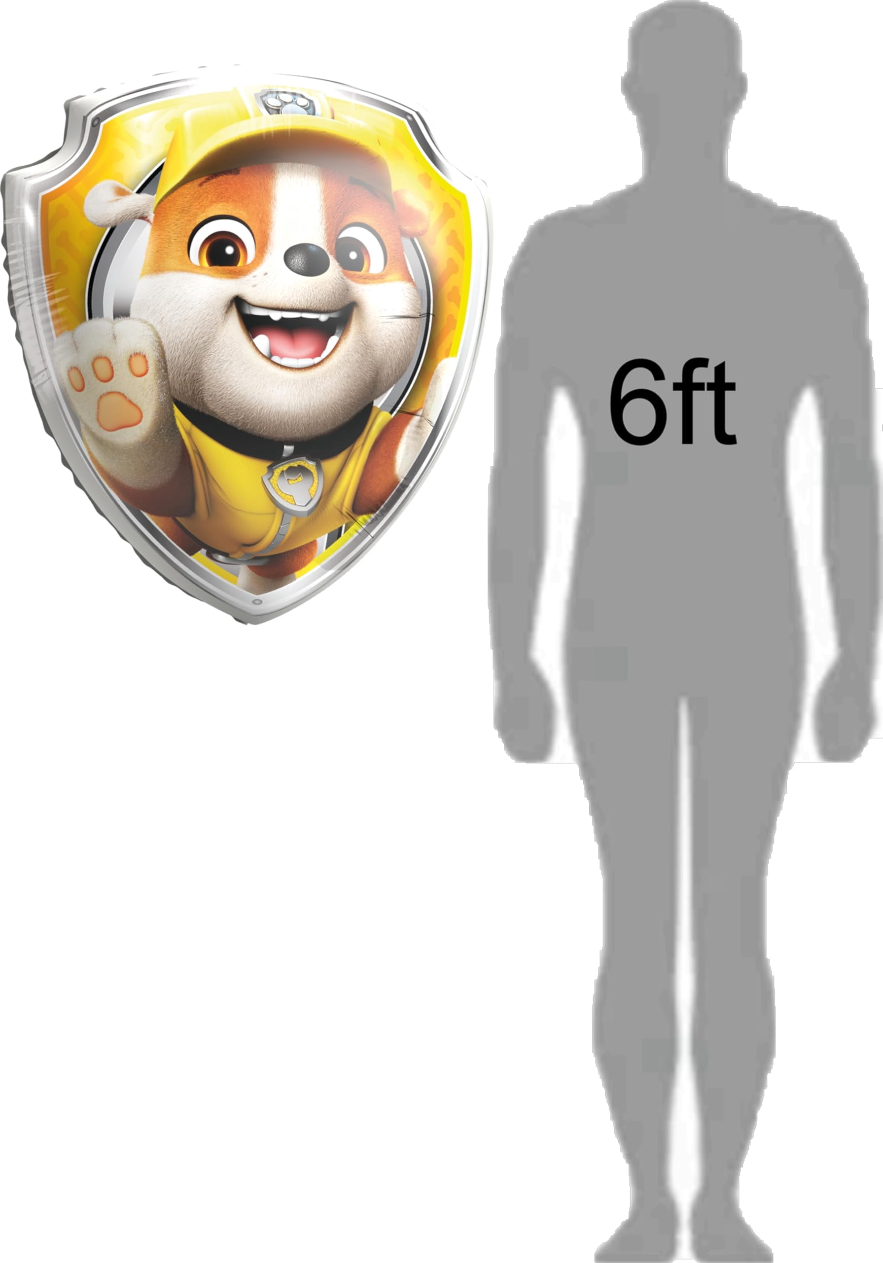 Procos Paw Patrol Rubble Foil Balloon (Yellow, 30 in) xeta4
