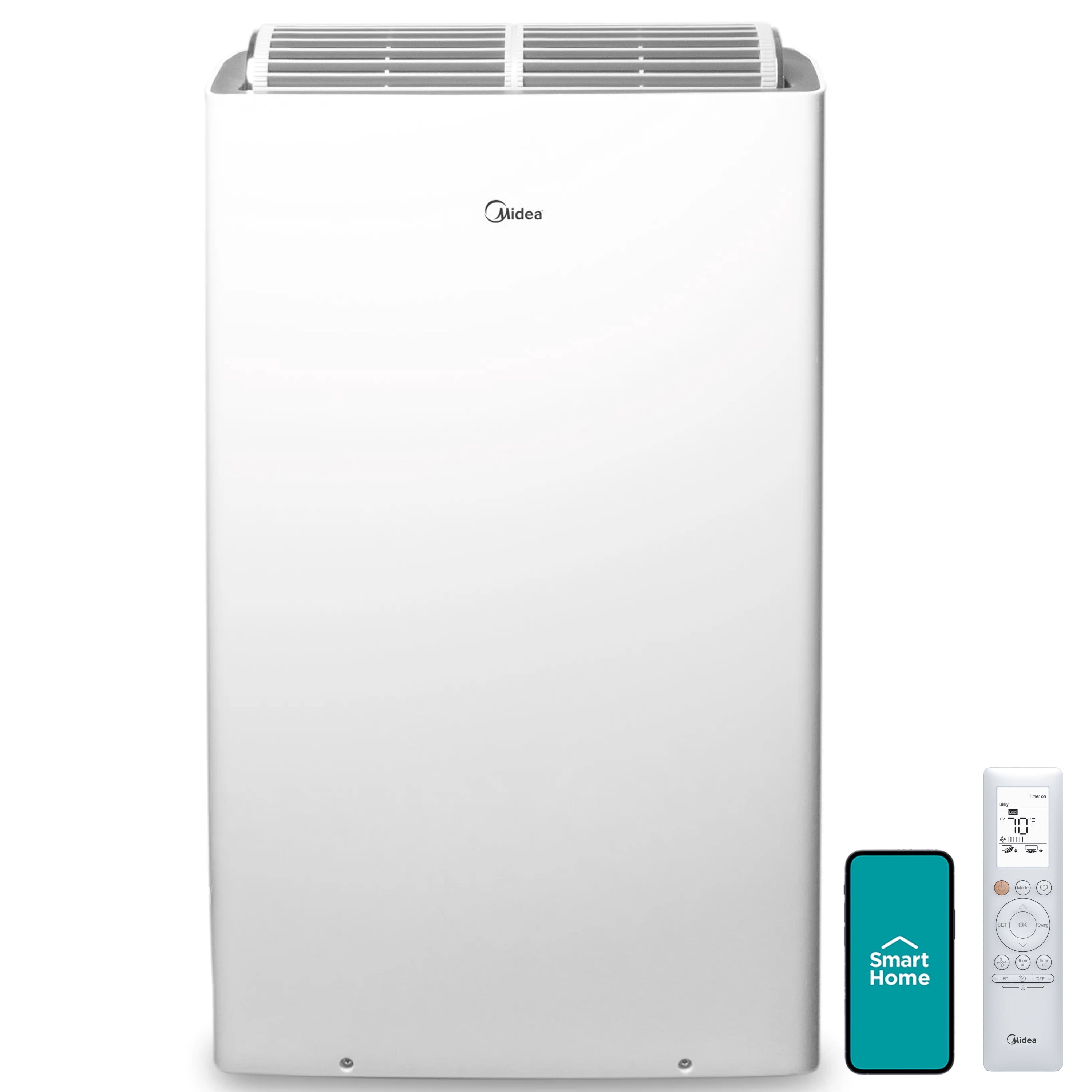Midea Duo 12,000 BTU Portable Air Conditioner, Smart Inverter Cooling, Wi-Fi Enabled (White) hjidh