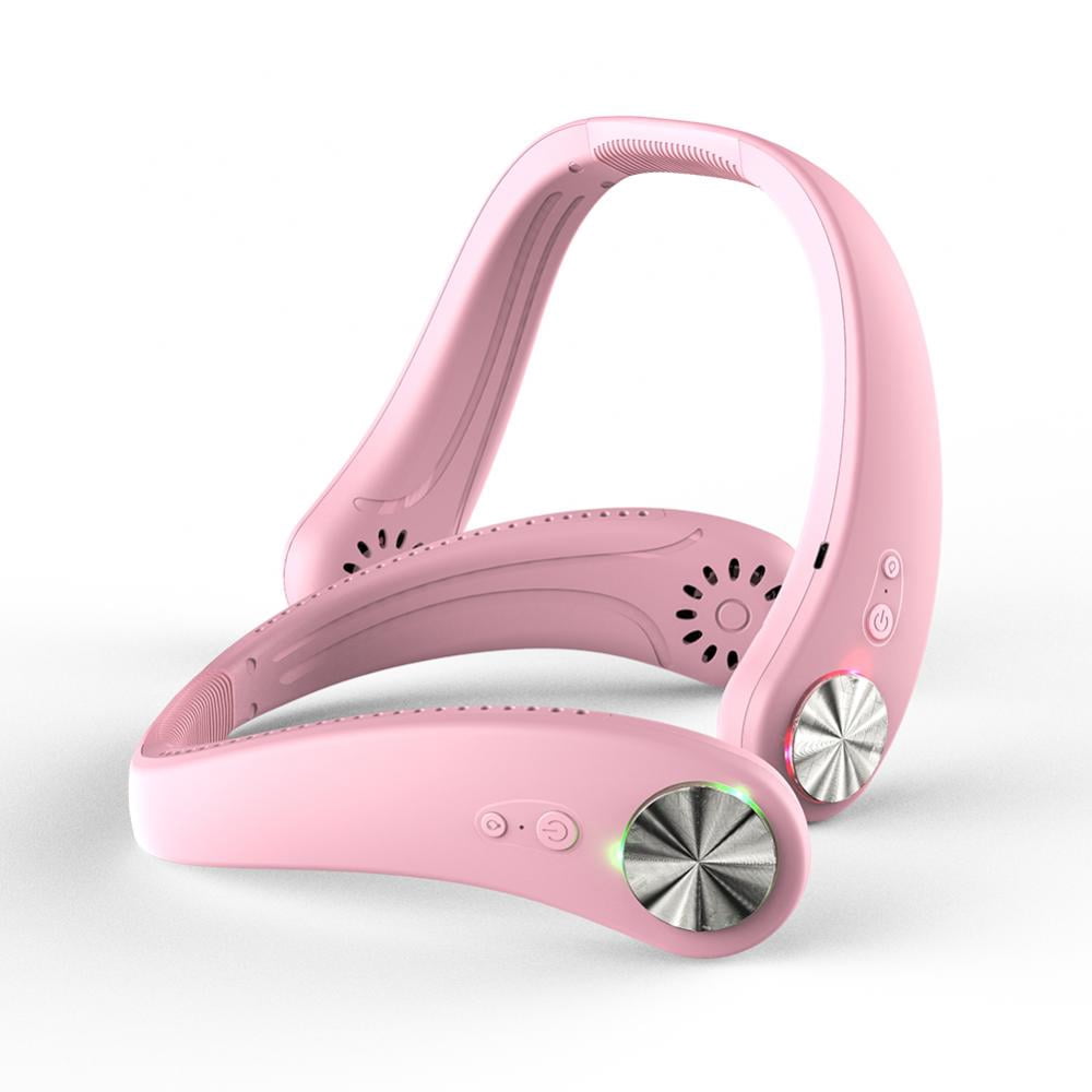 John Rogers Commons Portable Neck-mounted Fan with LED Light (Pink, 1 Pack) k0yoq