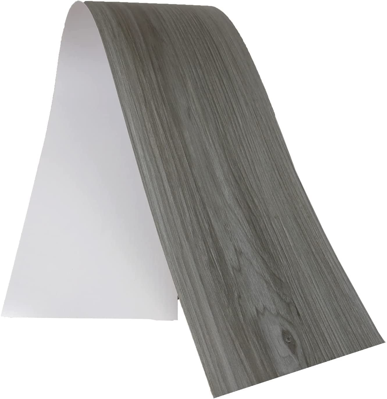 UMIGGEE Peel and Stick Vinyl Flooring Wood Look Tiles (Grey, 10 Pieces/Pack, 36 in x 6 in) 0rg86