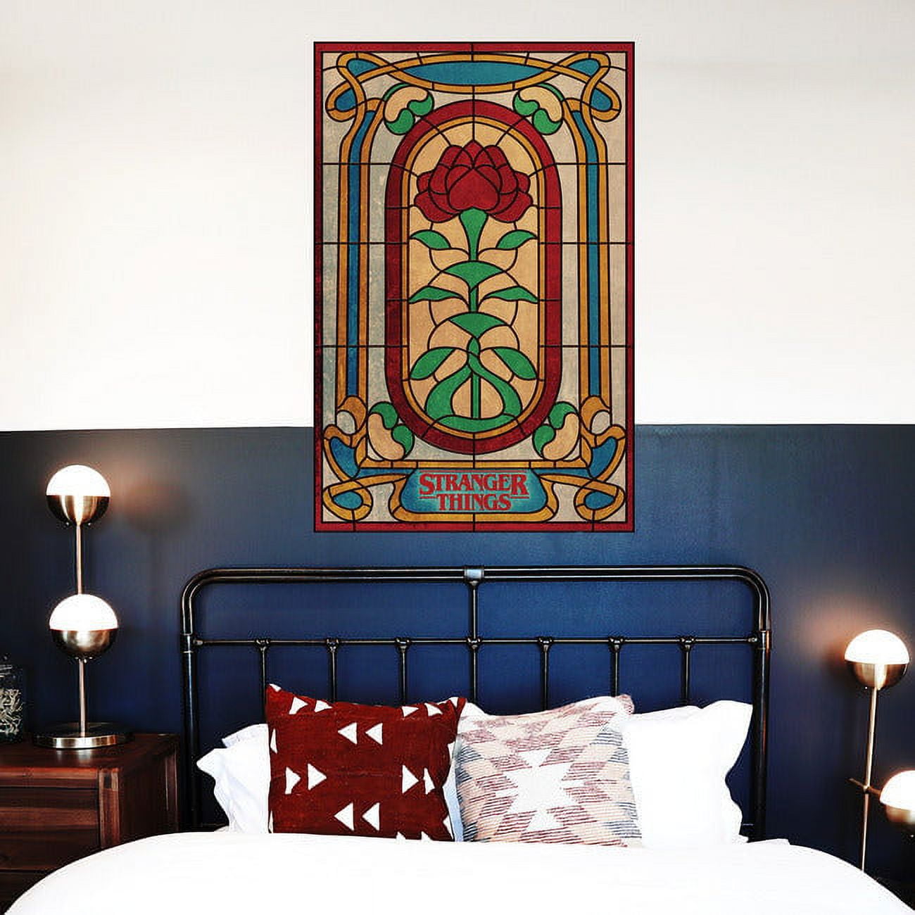 RoomMates Stranger Things Creel House Rose Window Wall Decal (Multicolor, 18 in x 18 in) obai5