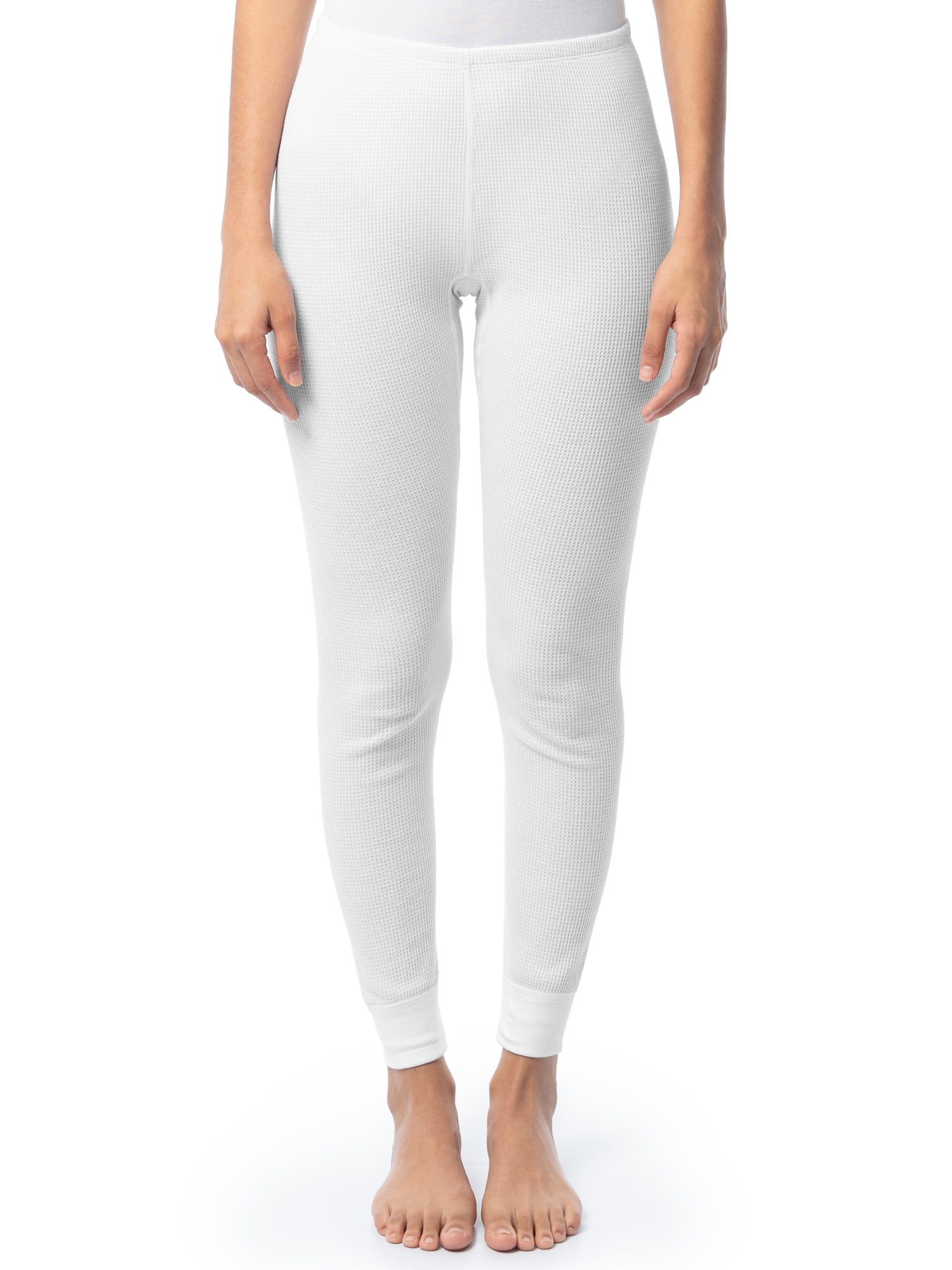 Fruit of the Loom Women's Recycled Waffle Thermal Bottoms (White, 2-Pack) lw1o3