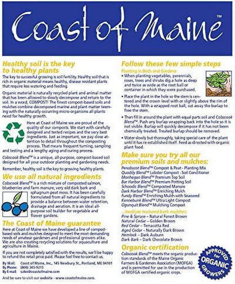 Coast of Maine Cobscook Blend Garden Soil (Organic, 1 cu ft) qfqyq