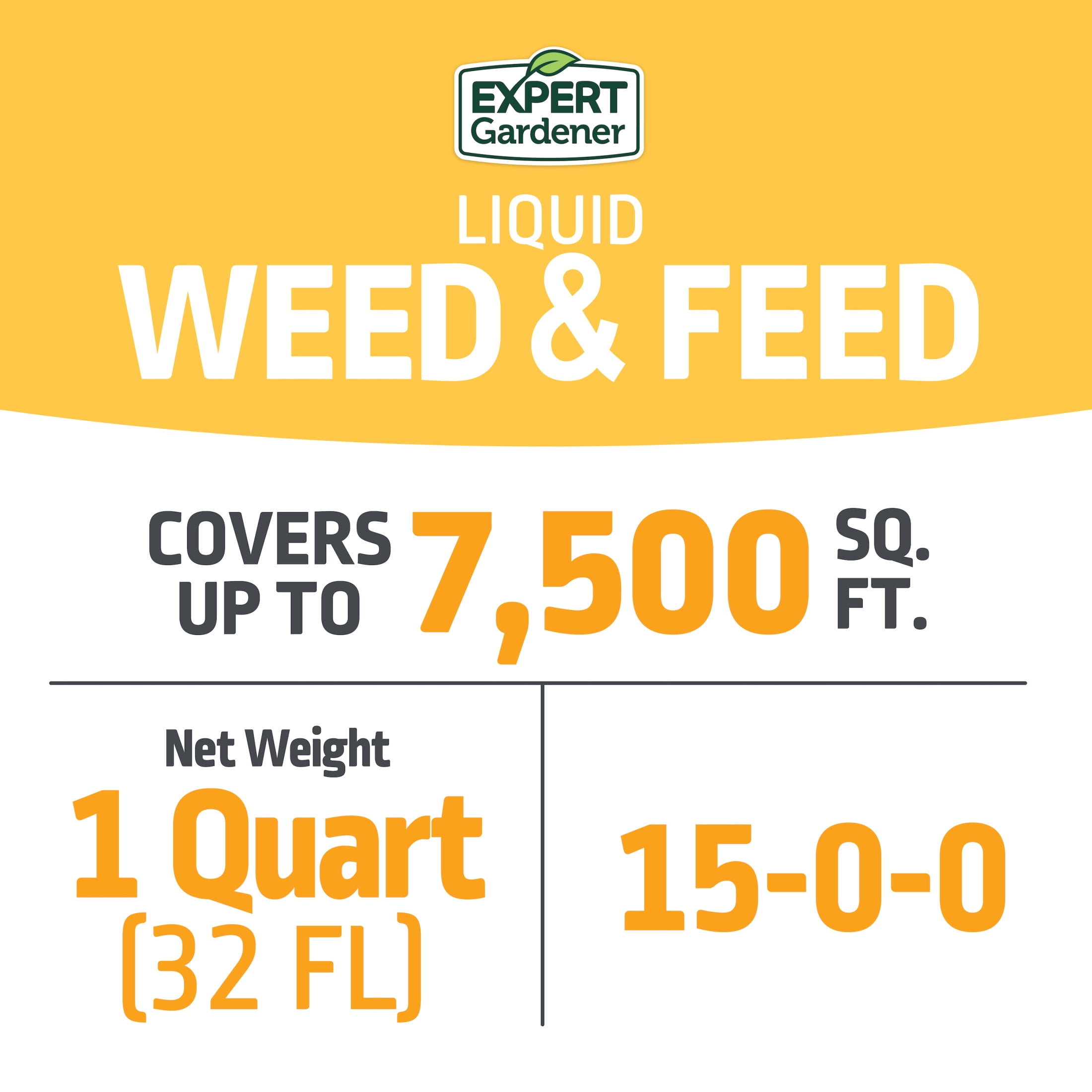 Expert Gardener Weed and Feed Fertilizer Lawn Care Treatment (32 oz) kgowz