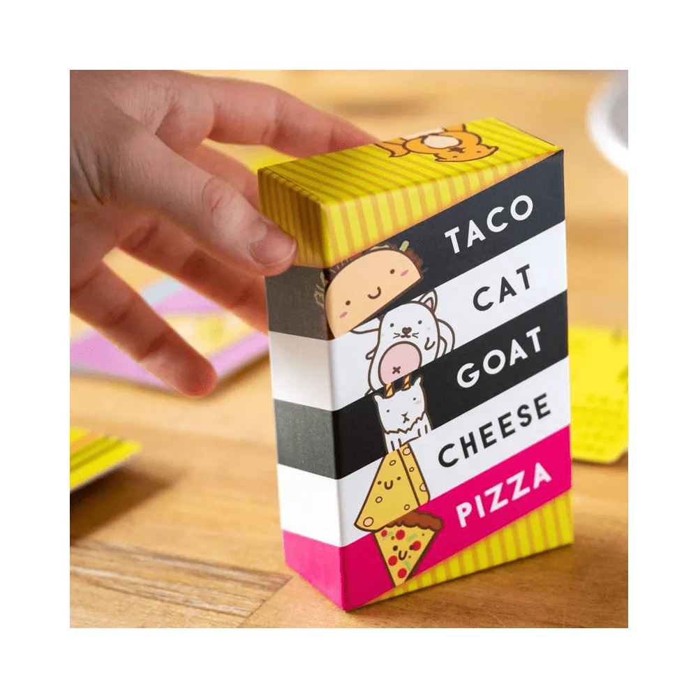 Dolphin Hat Games Taco Cat Goat Cheese Pizza Fast-Paced Card Game (Multicolor, 2-8 Players) dfaom