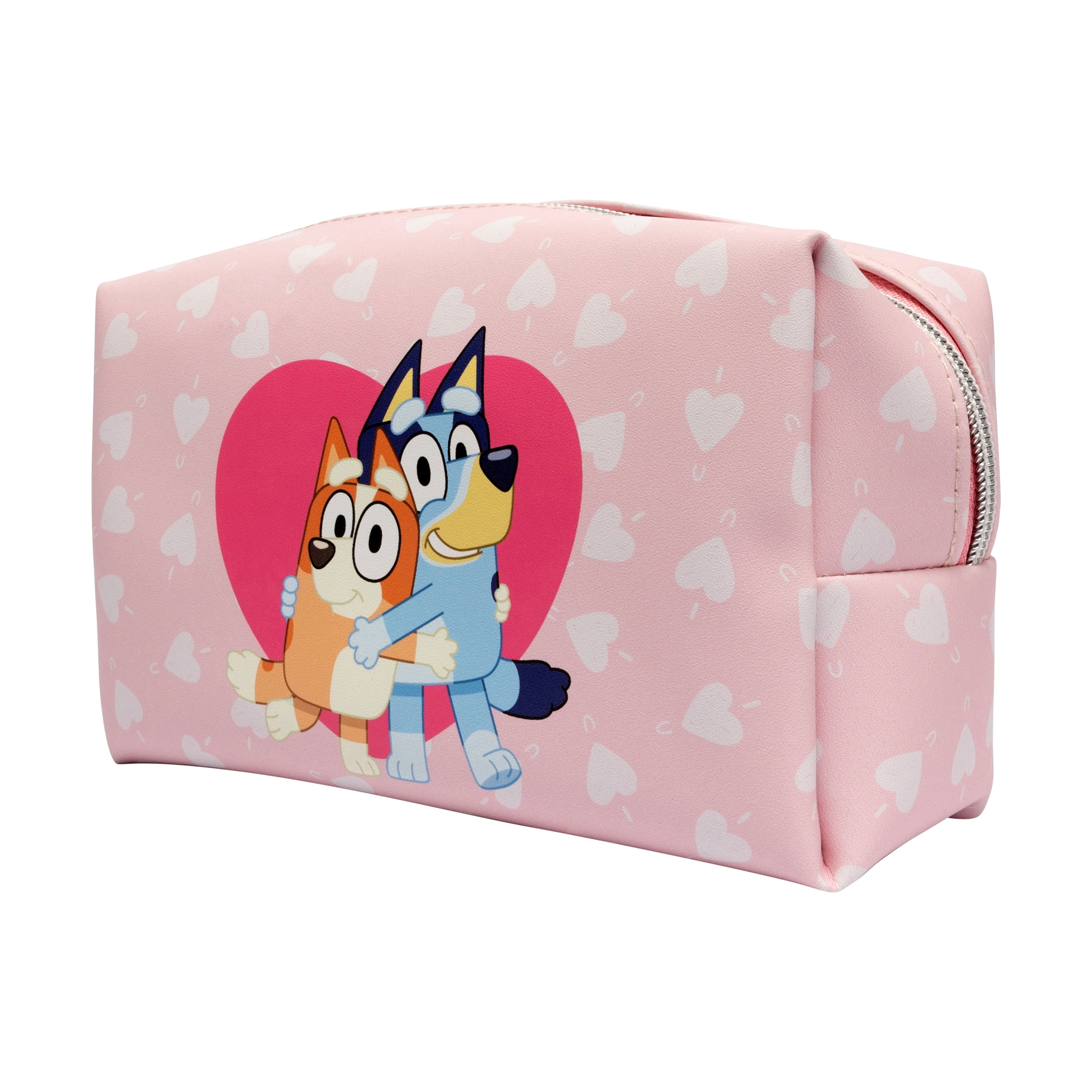 Bluey Cosmetic Bag Travel Organizer for Kids (Blue, 8 in x 5 in x 3 in) 181ha