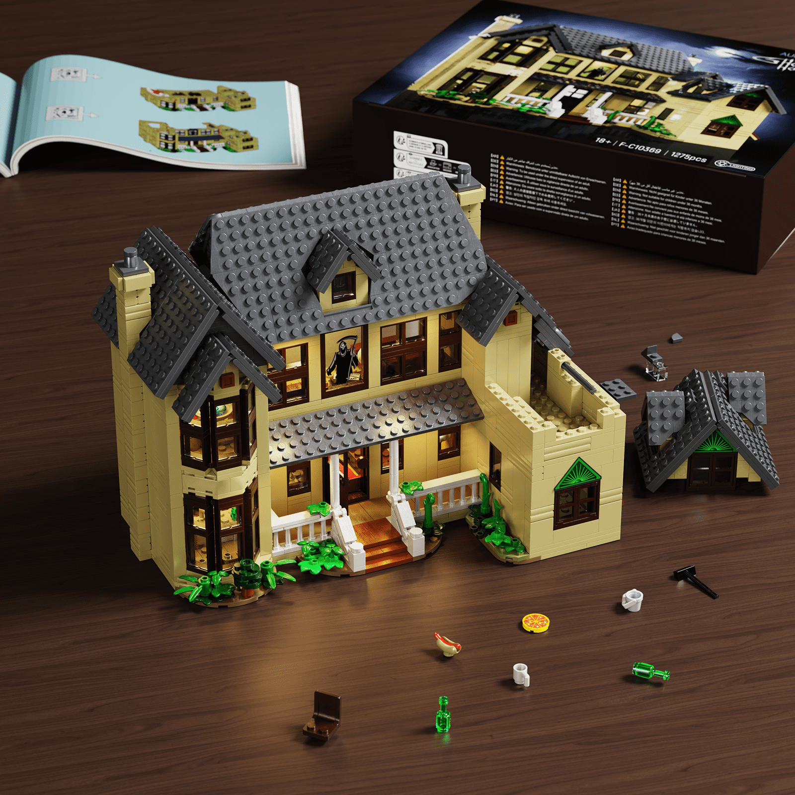 BuildingBoat Ghostface Haunted Mansion Building Block Set (1275 Pieces) nlpid