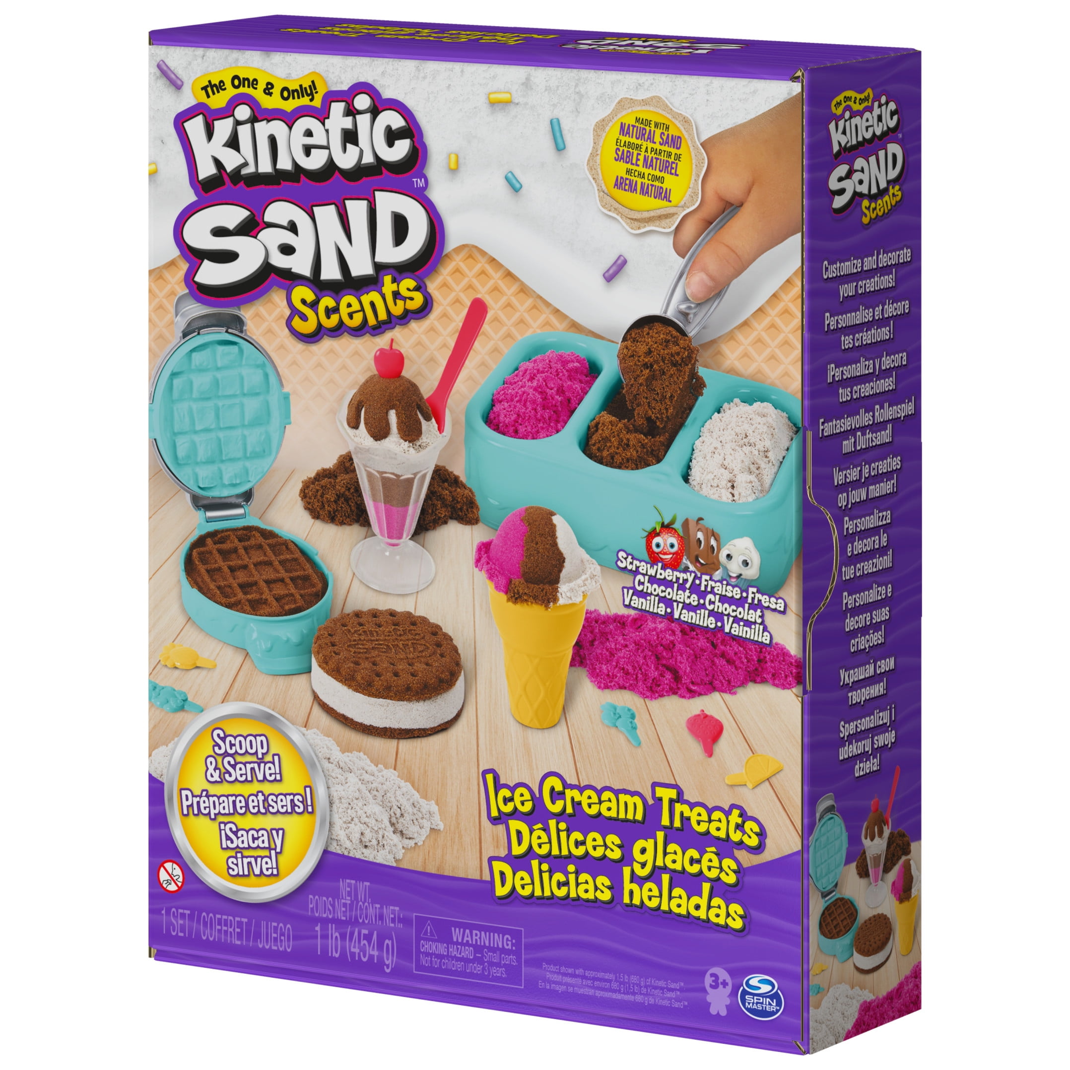 Kinetic Sand Scents Ice Cream Treats Playset (Multi-Color, 1 lb) onb57
