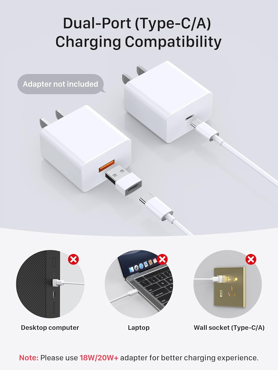 ETEPEHI Magnetic Wireless Charger Pad, Fast Charging Station for iPhone 17 16 15 14 13 Series & AirPods (White, 3.96 ft) ecbbm