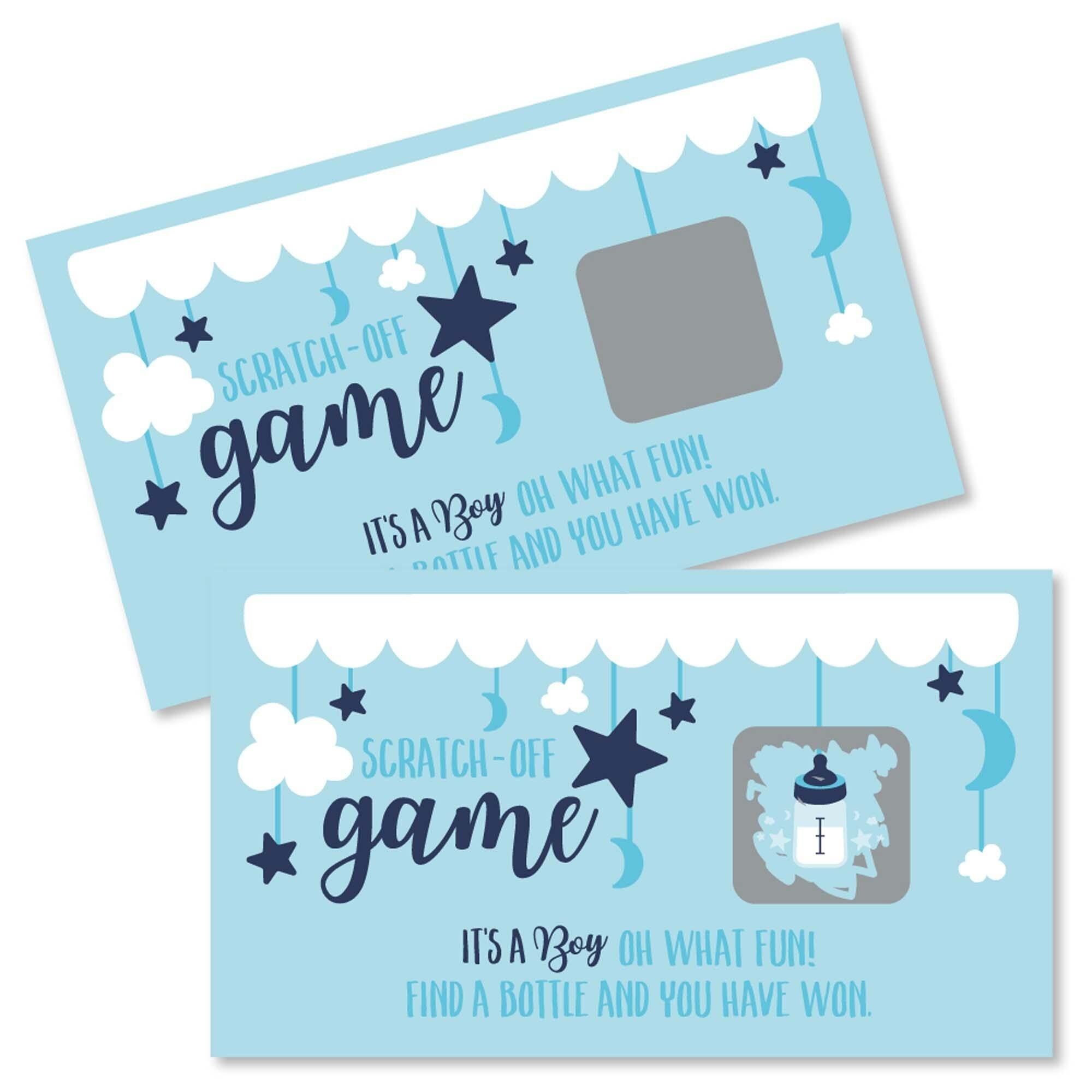 Big Dot of Happiness It's a Boy Baby Shower Scratch Off Game Cards (Blue, 22 Count) glywy