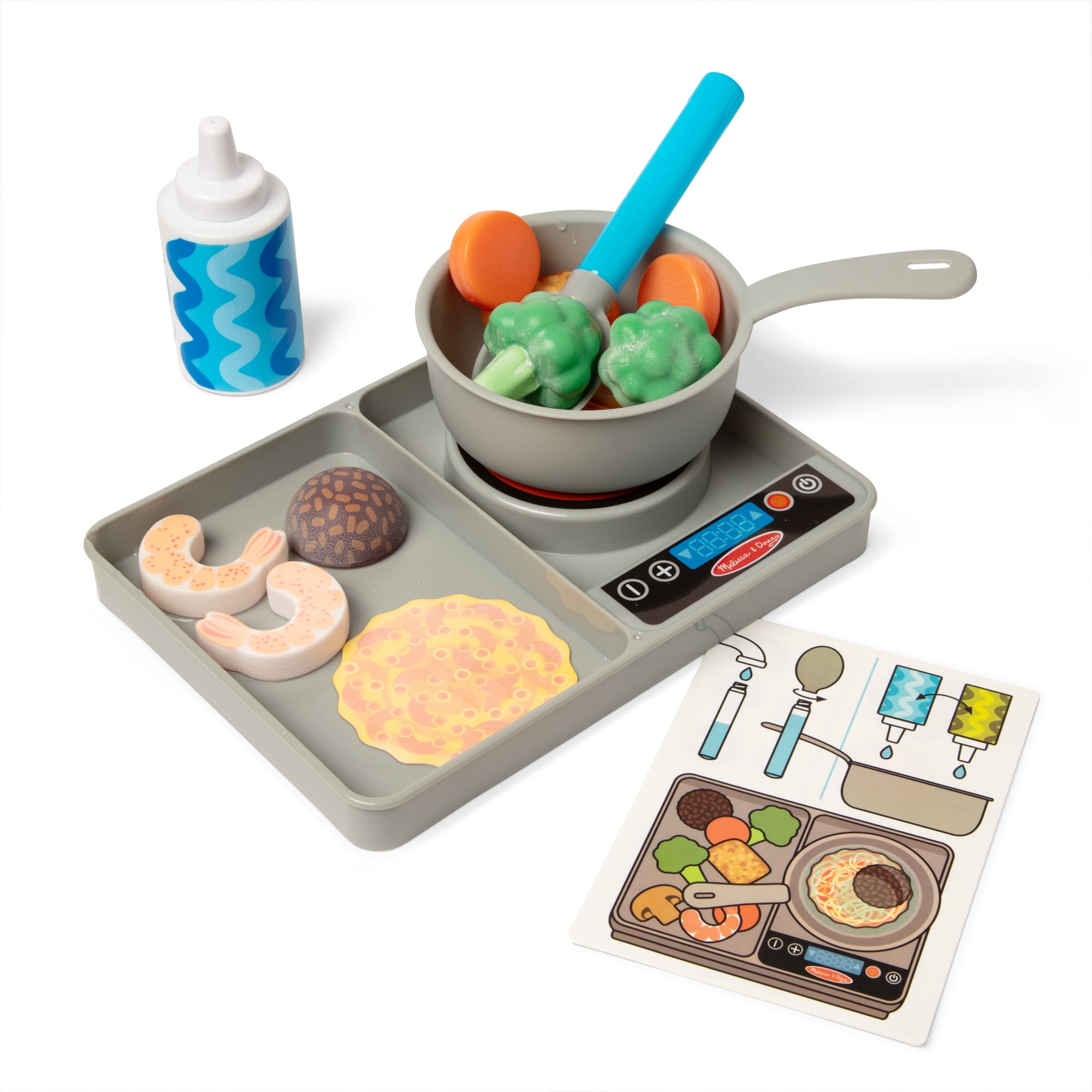 Melissa & Doug Simmer & Stir Stovetop Play Set with Color Changing Food (1 Set) kb0sh
