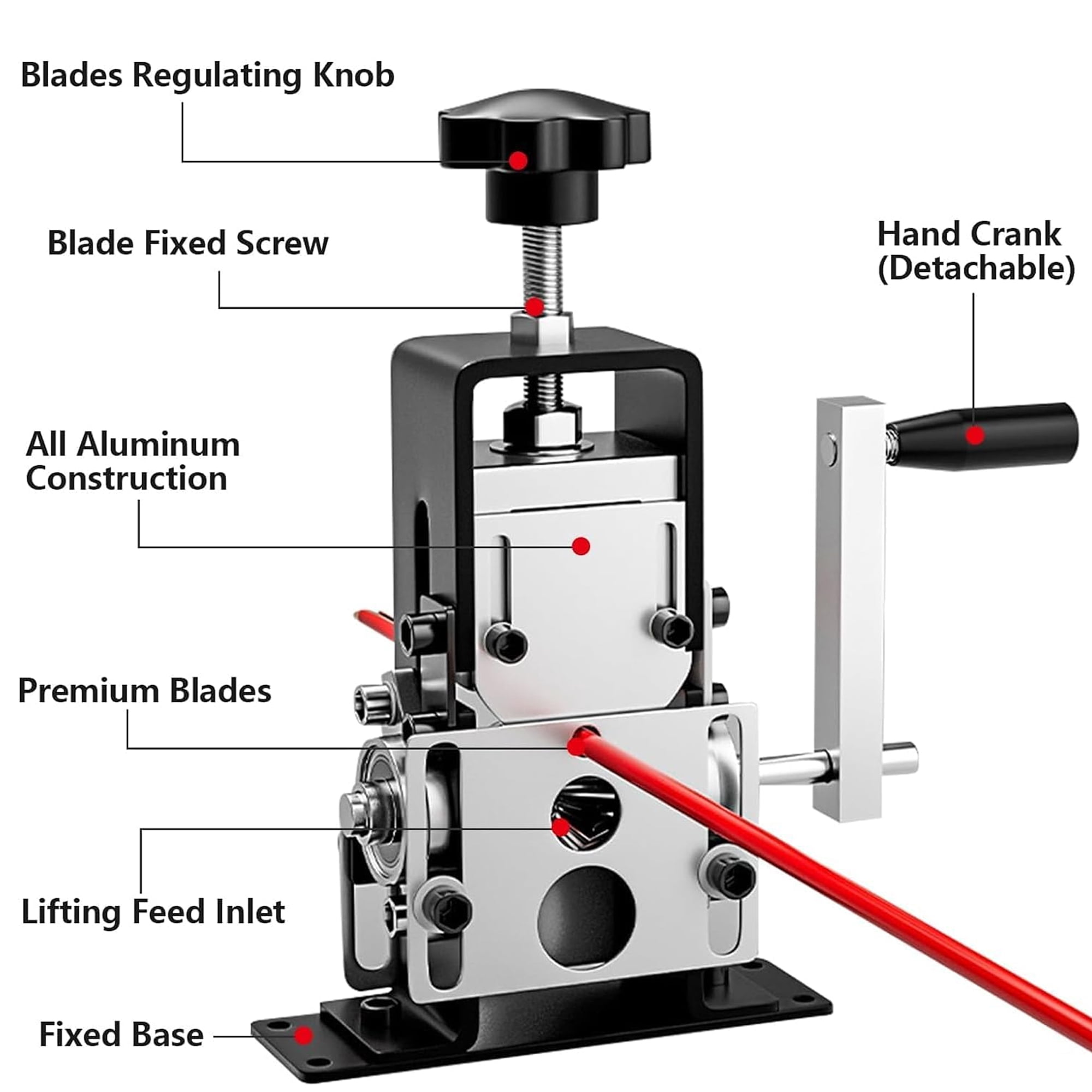 JAMCORAX Manual Wire Stripping Machine, Drill Powered Copper Cable Peeler Tool (0.06 in to 1 in) du764