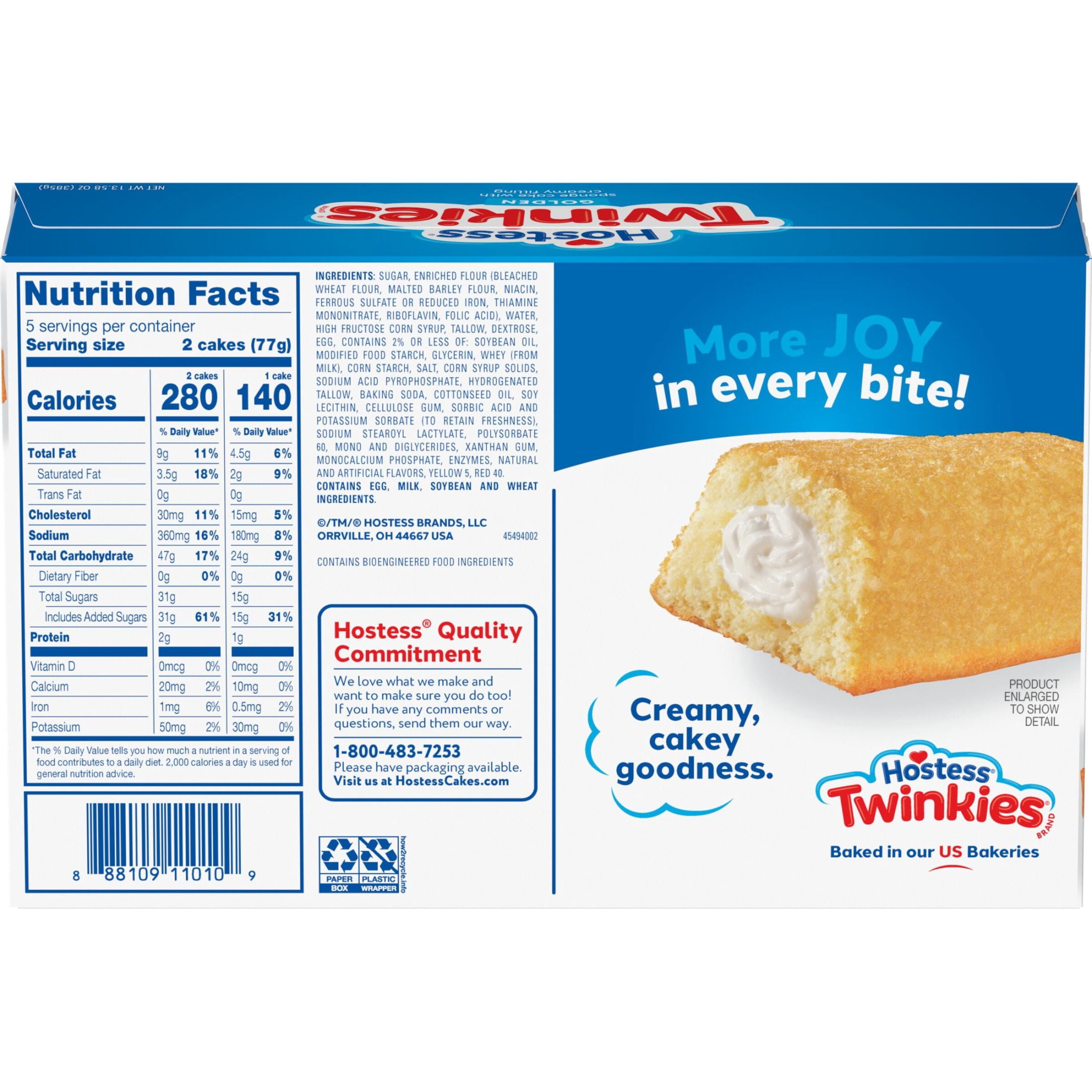 Hostess Twinkies Golden Sponge Cake with Creamy Filling (10 Count, 13.58 oz) o4qwr