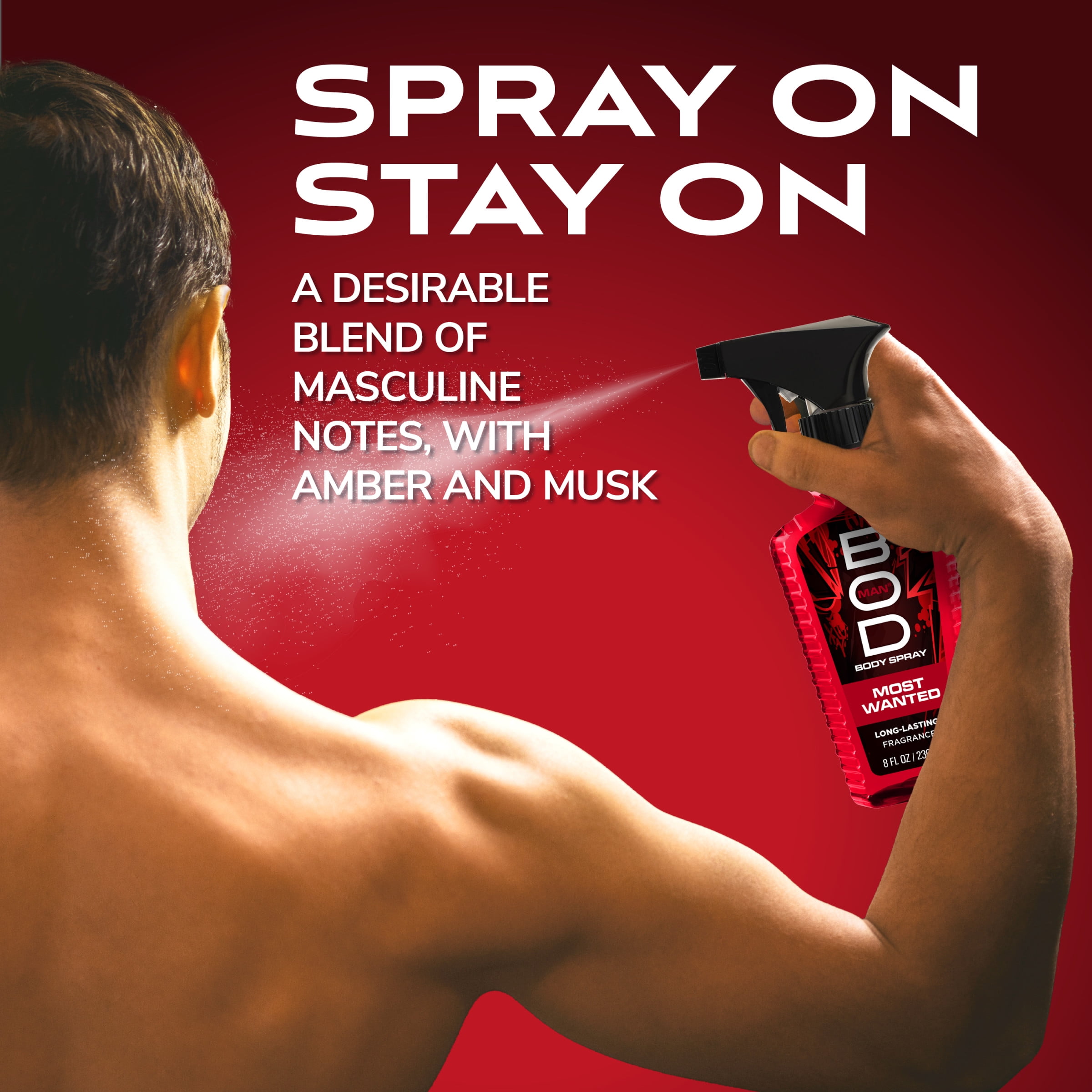 BOD Man Most Wanted Fragrance Body Spray for Men (8 fl oz) 4p7nf